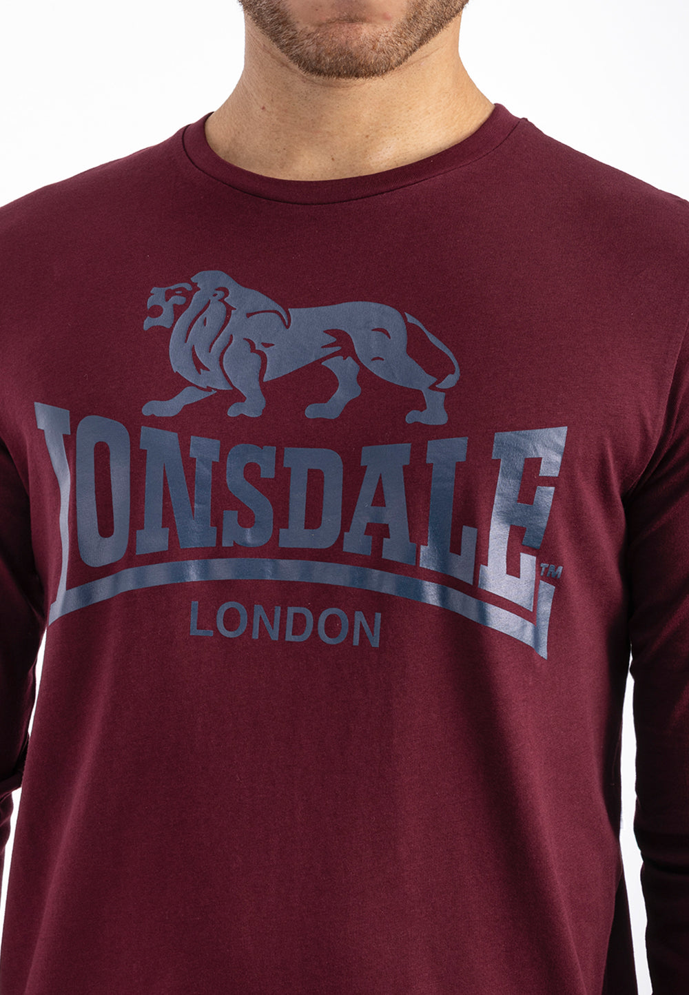 Lonsdale 115087 Ayrshire Doppelpack Langarmshirt Dark Navy/Oxblood