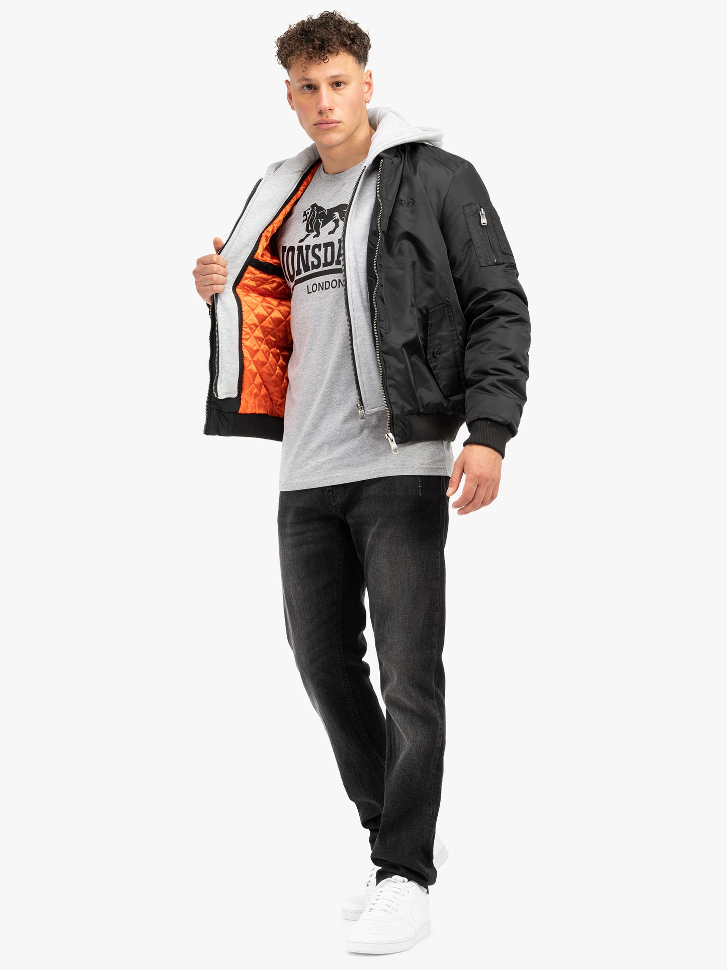 Lonsdale 115482 Clifton Kapuzenjacke Schwarz