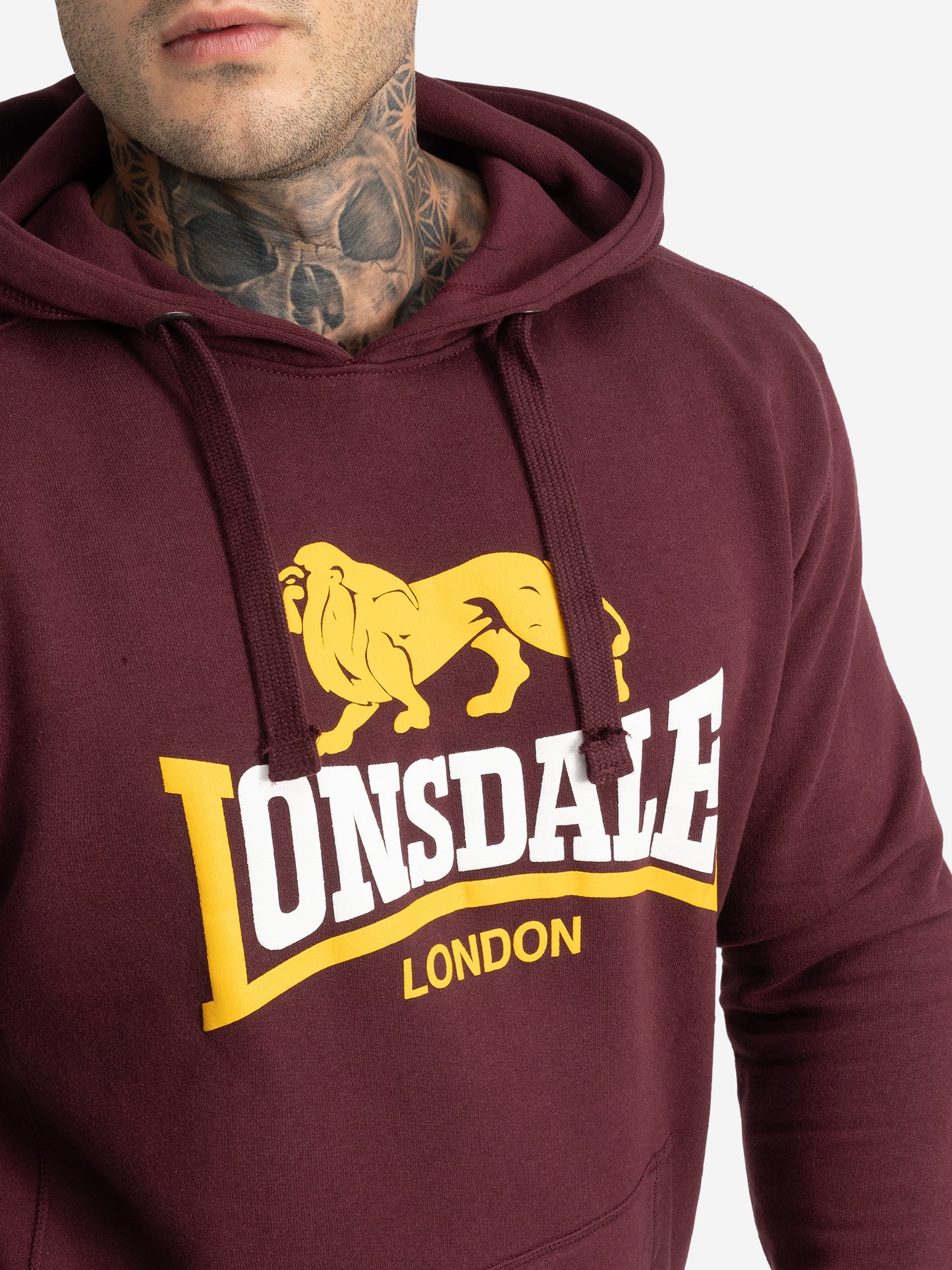 Lonsdale 116030 Thurning Kapuzenpullover Oxblood