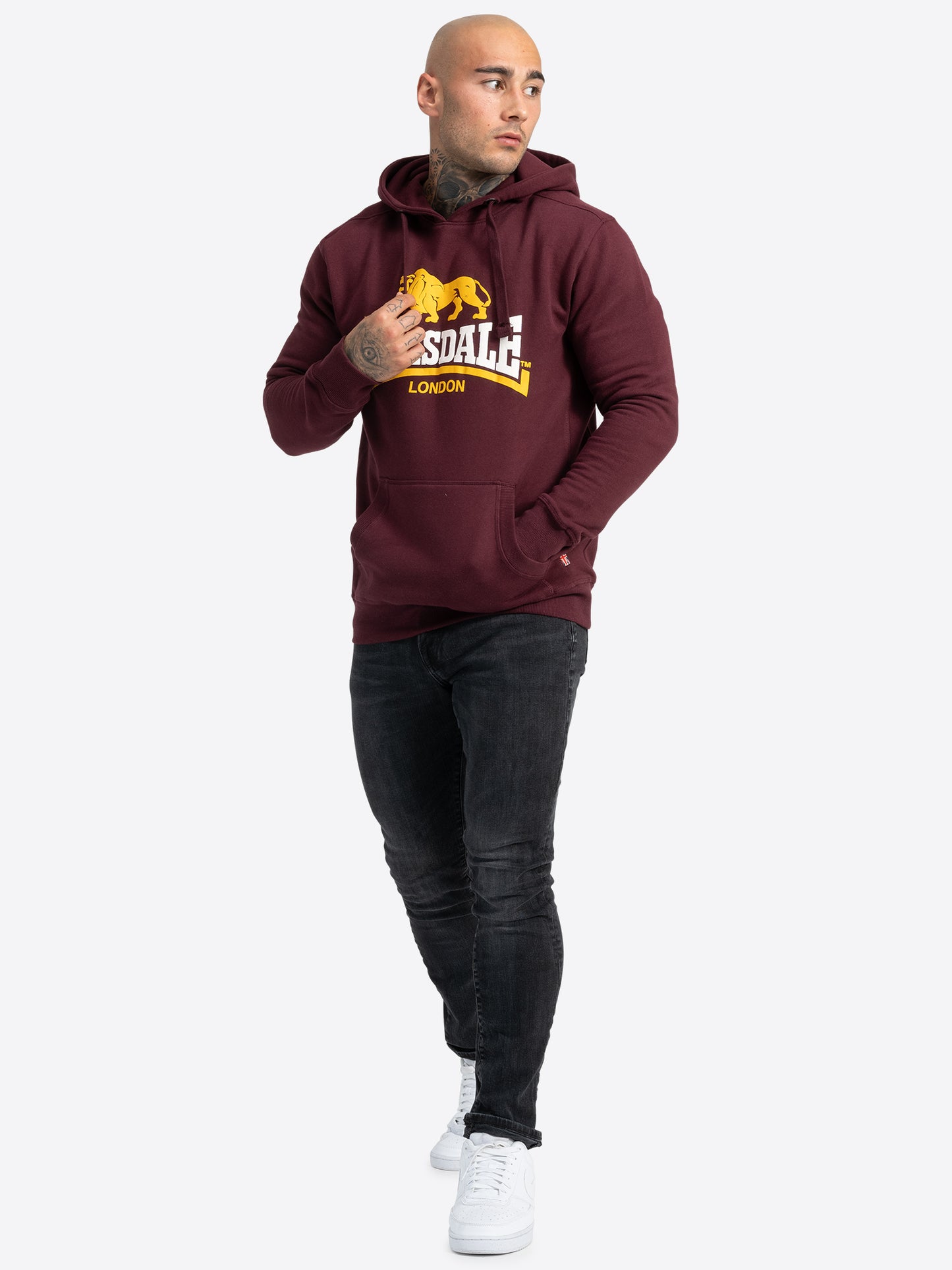 Lonsdale 116030 Thurning Kapuzenpullover Oxblood