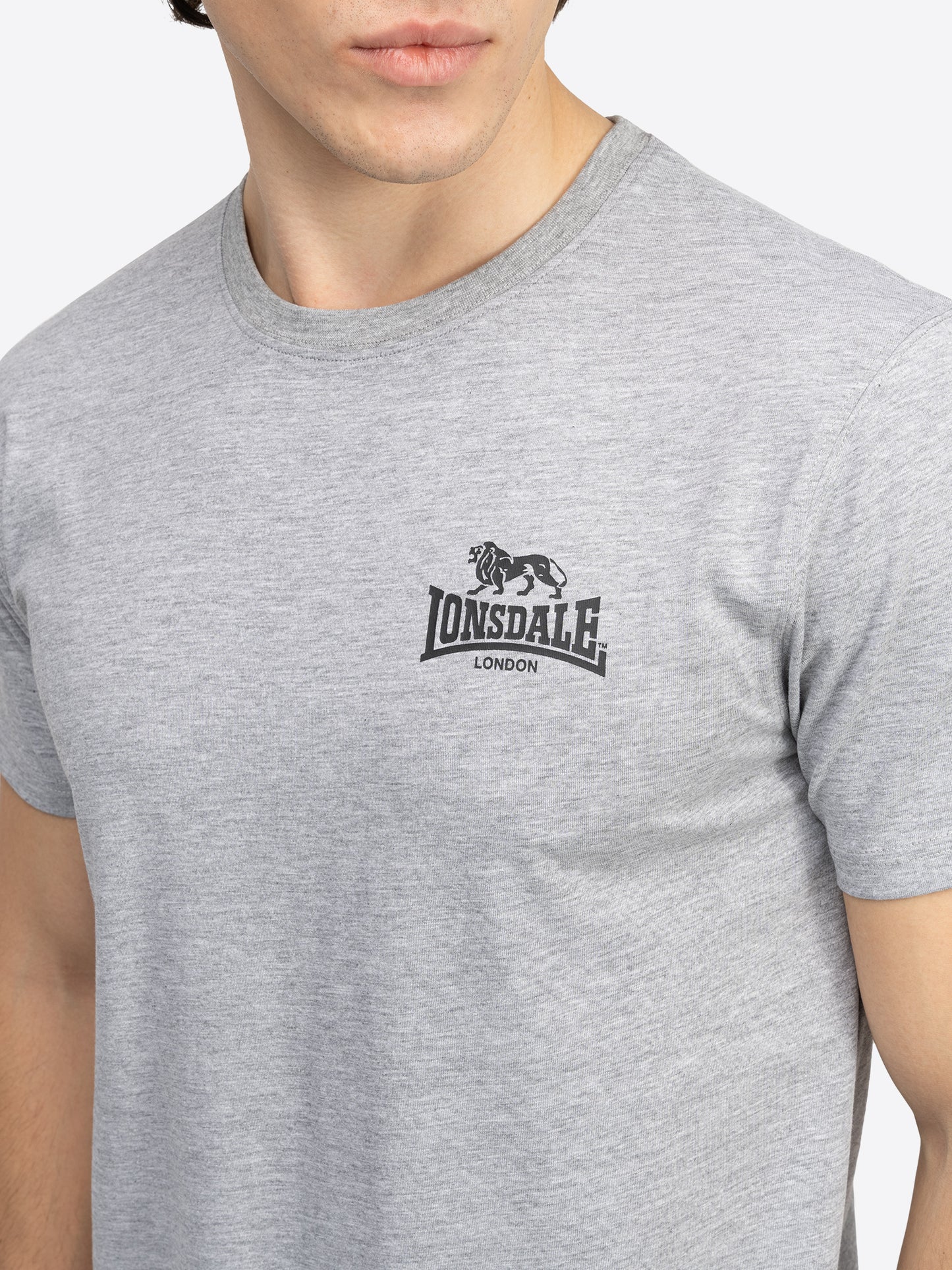 Lonsdale 116067 Piddinghoe Doppelpack T-Shirt - Marl Grey