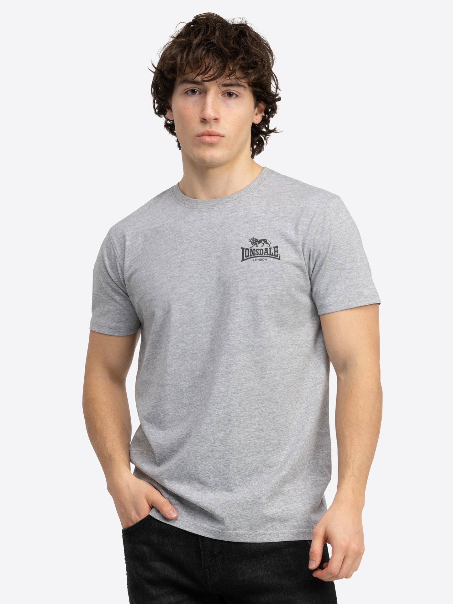 Lonsdale 116067 Piddinghoe Doppelpack T-Shirt - Marl Grey