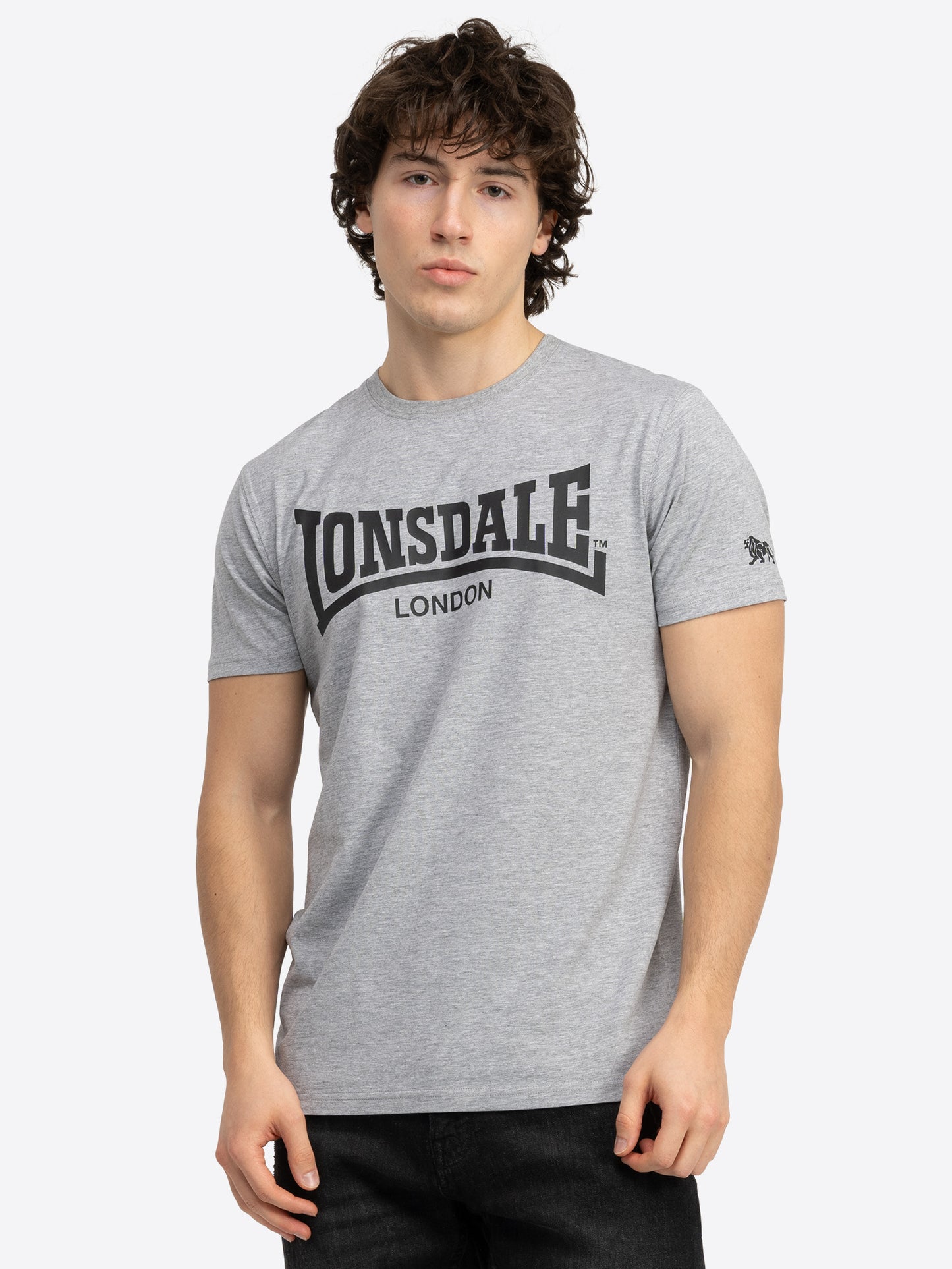 Lonsdale 116067 Piddinghoe Doppelpack T-Shirt - Marl Grey