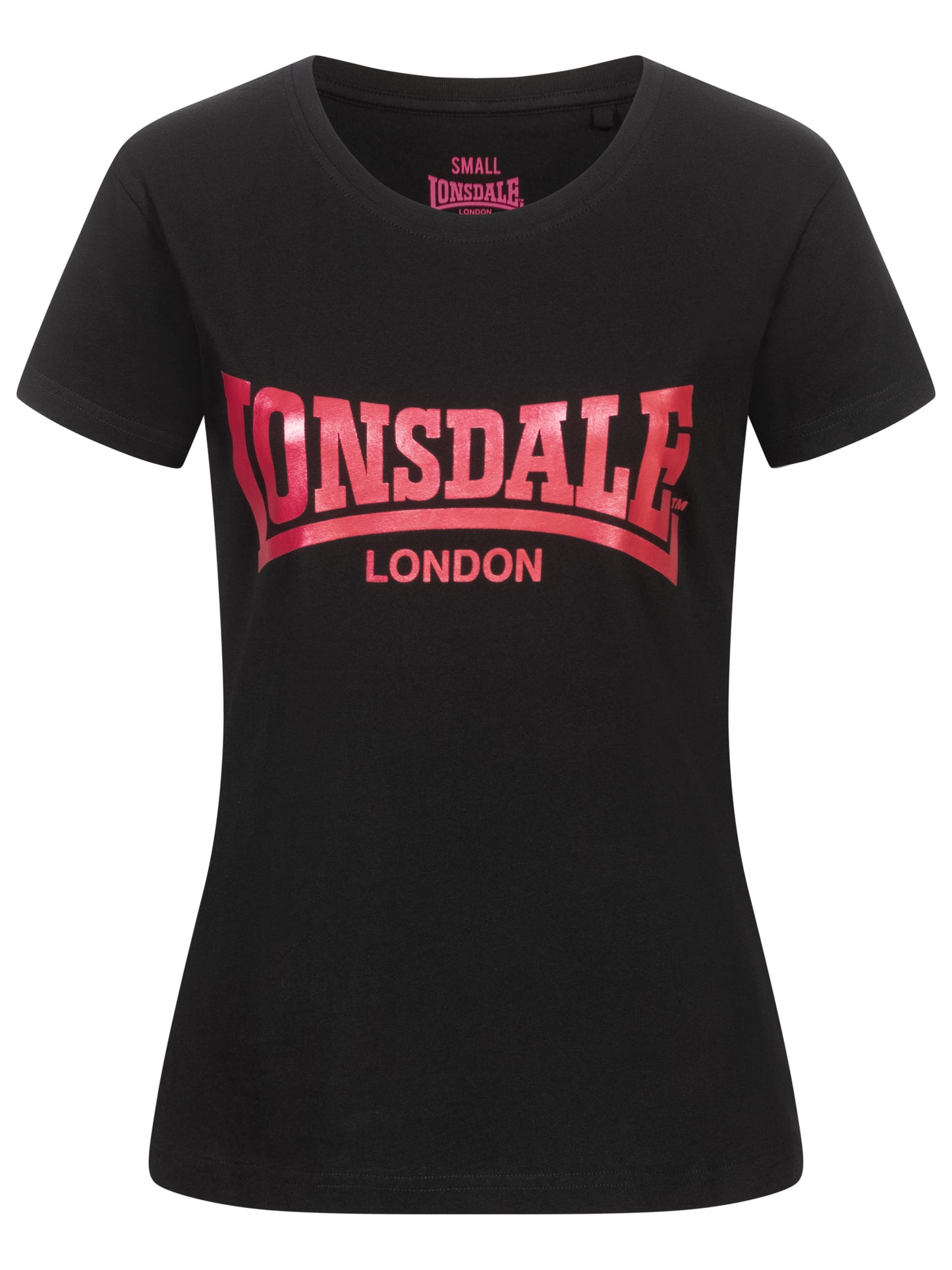 Lonsdale London 117020 Ladies Cartmel T-Shirt Schwarz/Pink