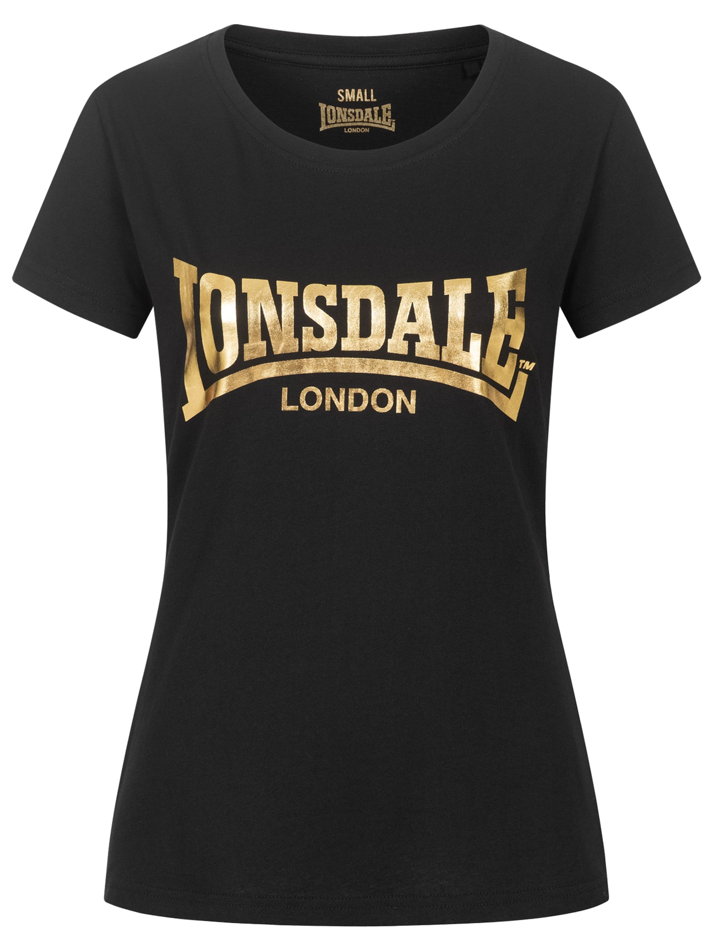 Lonsdale London 117020 Ladies Cartmel T-Shirt Schwarz/Gold