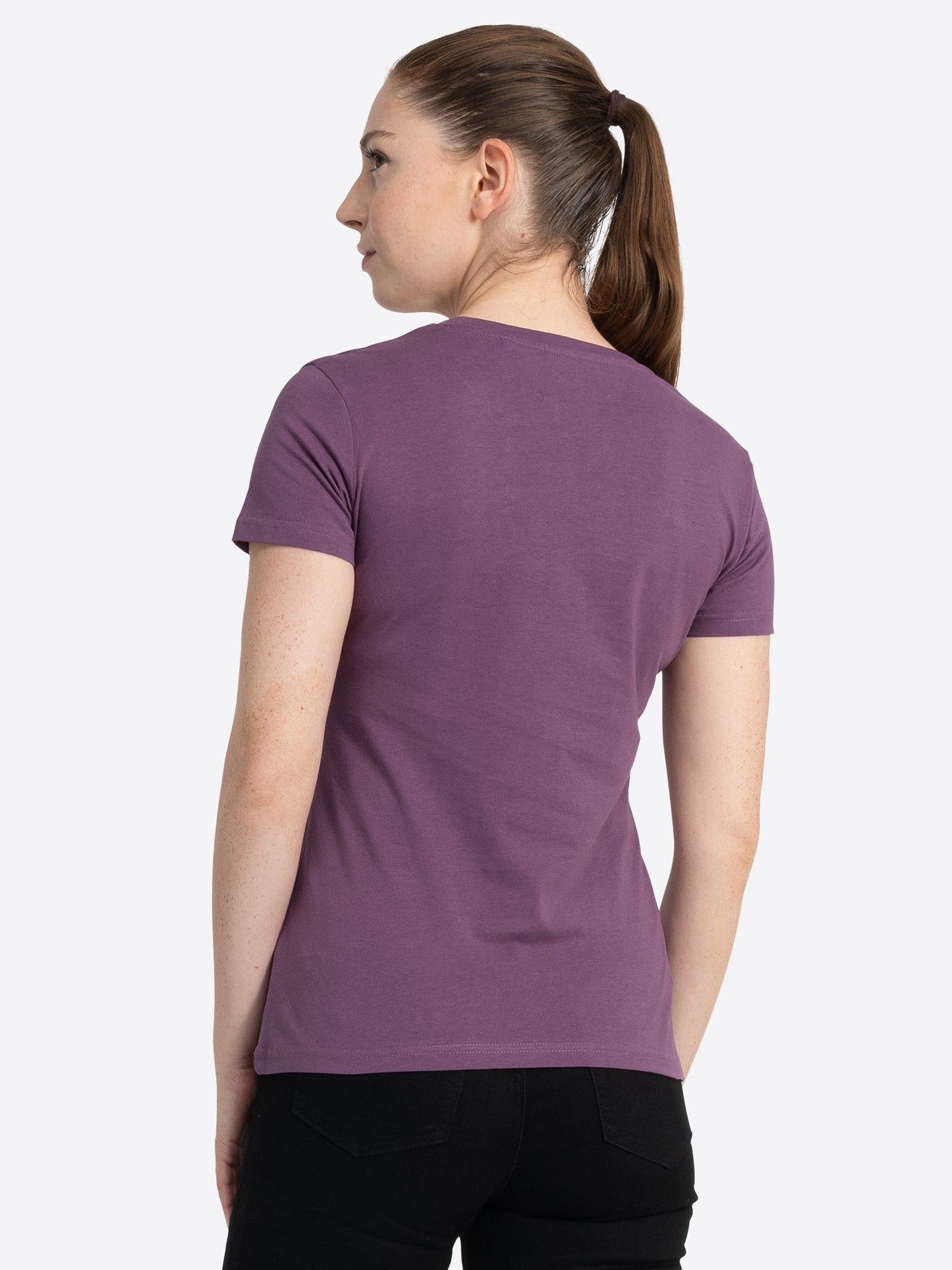 Lonsdale London 117020 Ladies Cartmel T-Shirt Aubergine