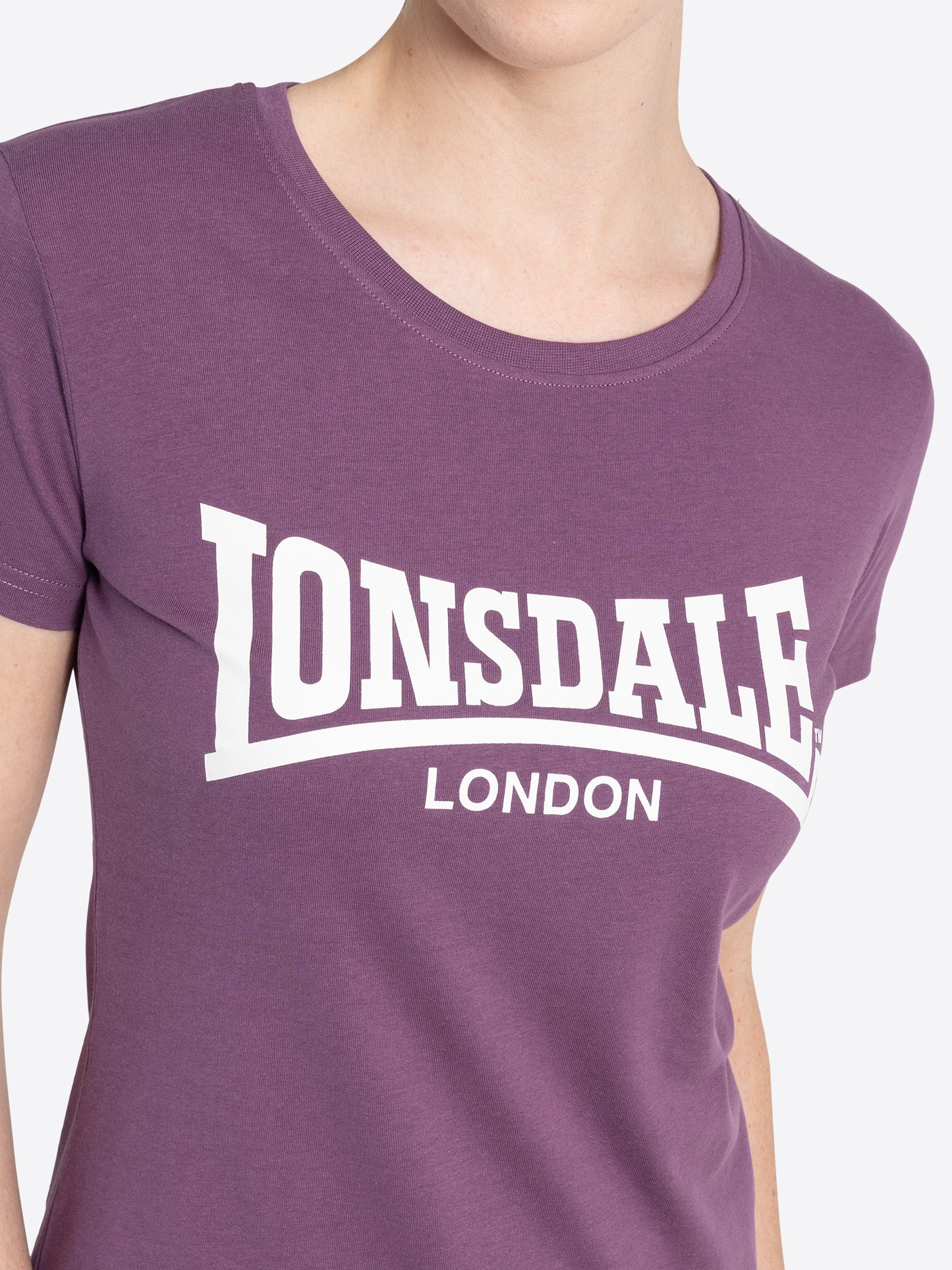 Lonsdale London 117020 Ladies Cartmel T-Shirt Aubergine