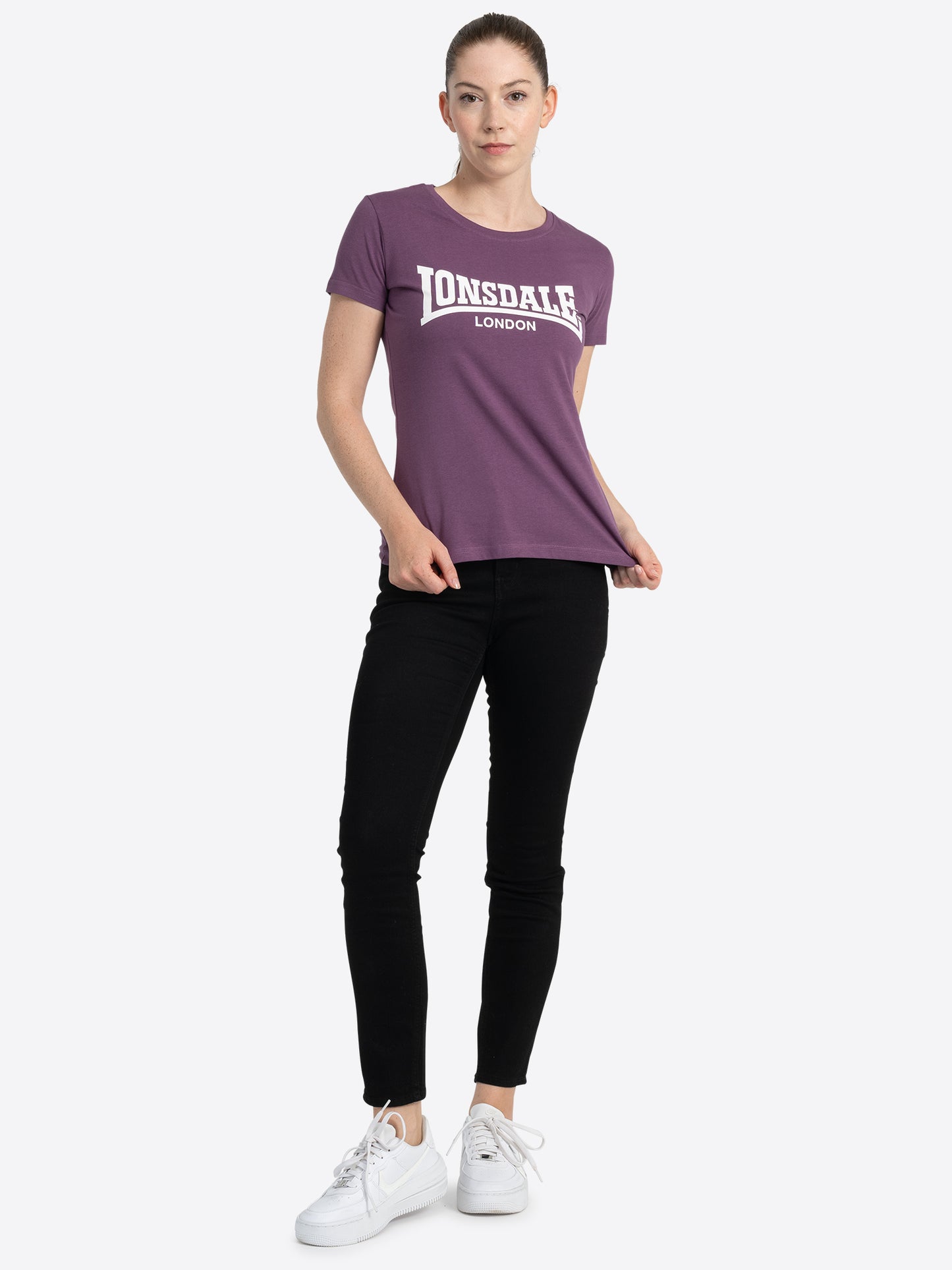 Lonsdale London 117020 Ladies Cartmel T-Shirt Aubergine
