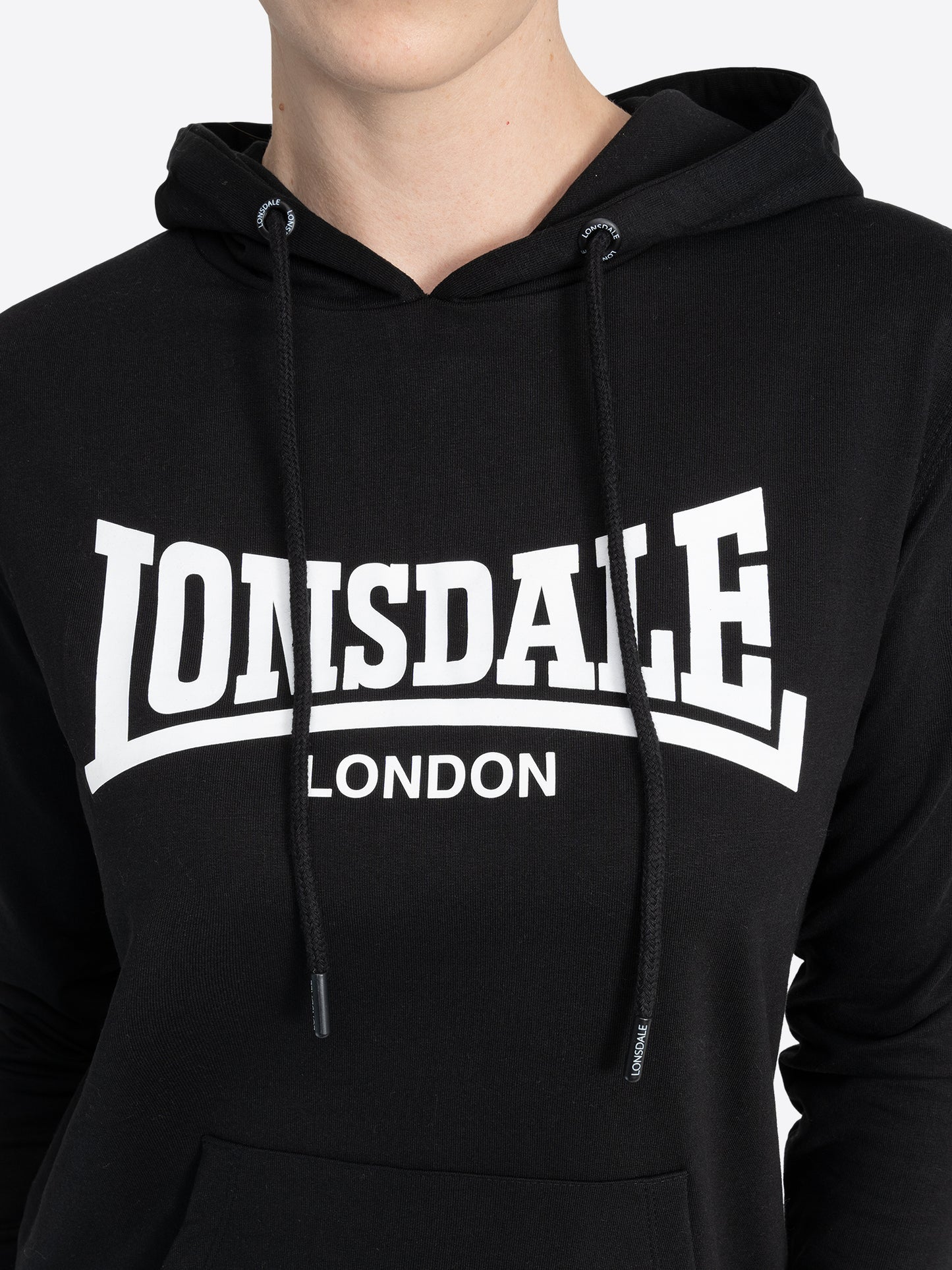 Lonsdale London 117023 Ladies Flookburgh Kapuzensweatshirt Schwarz