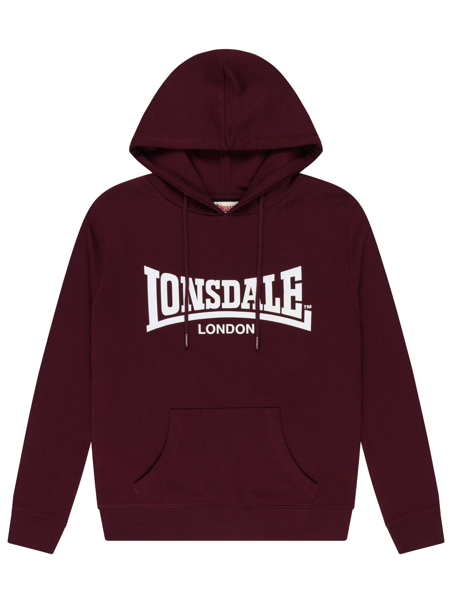 Calk 3D-Gummidruck-Logoprint auf Lonsdale Damenpullover in Oxblood