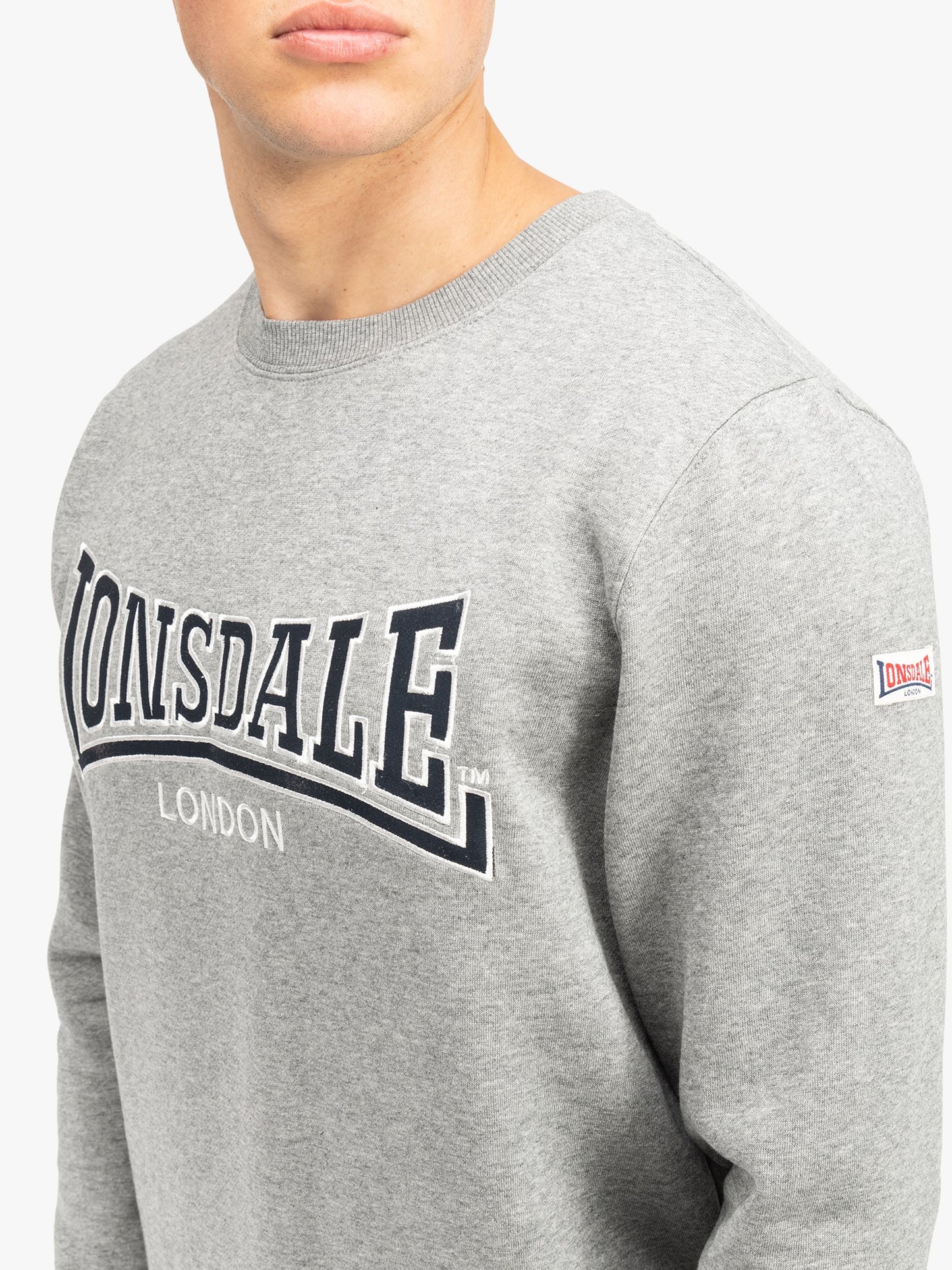 Lonsdale 117029 LP 181 Berger Sweatshirt Marl Grey