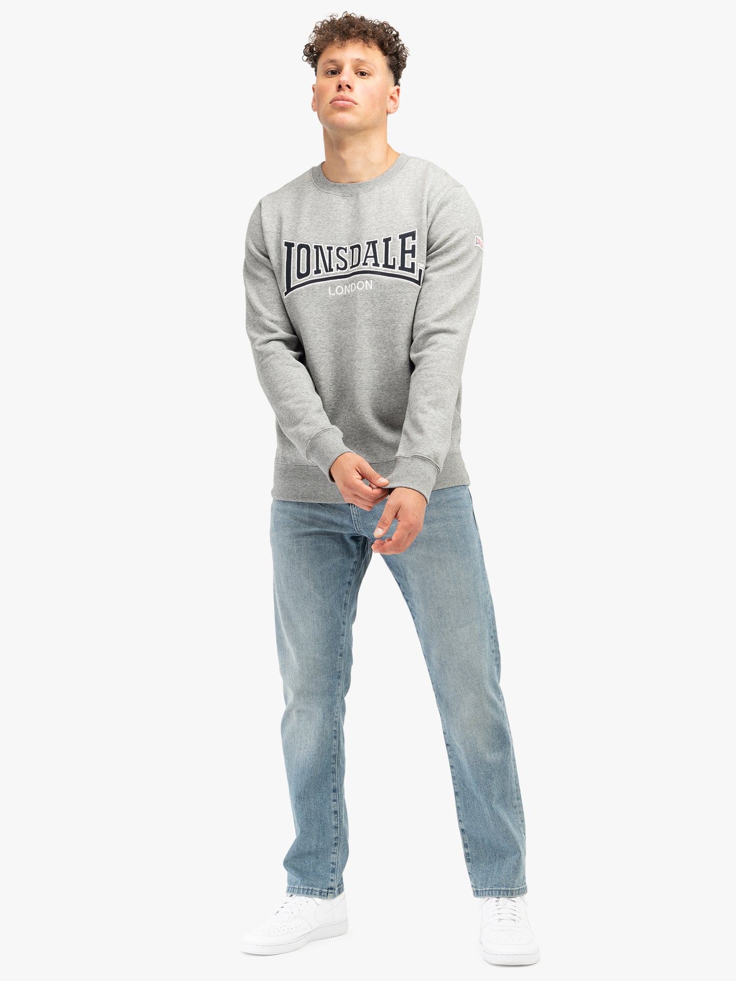 Lonsdale 117029 LP 181 Berger Sweatshirt Marl Grey