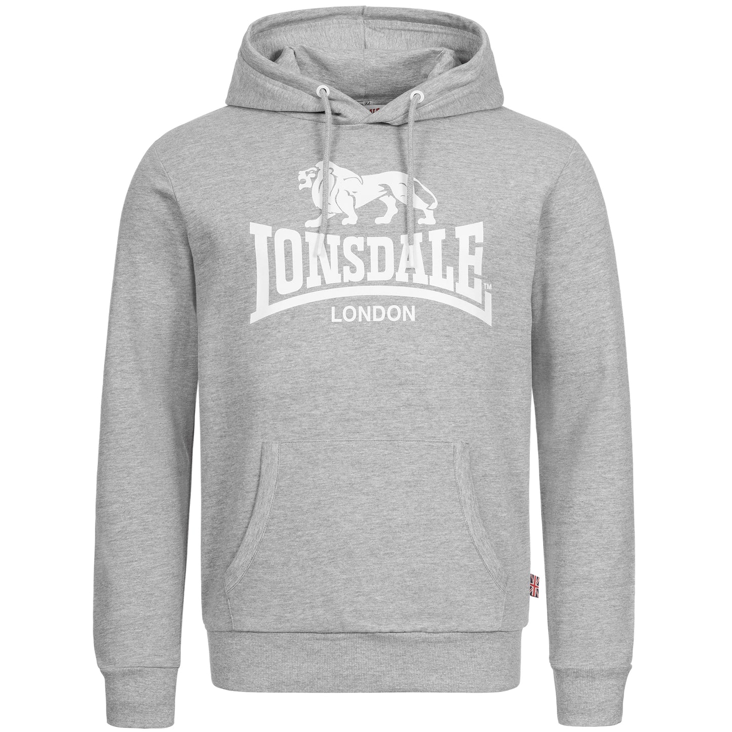 Lonsdale 117033 Fremington Hoodie Marl Grey