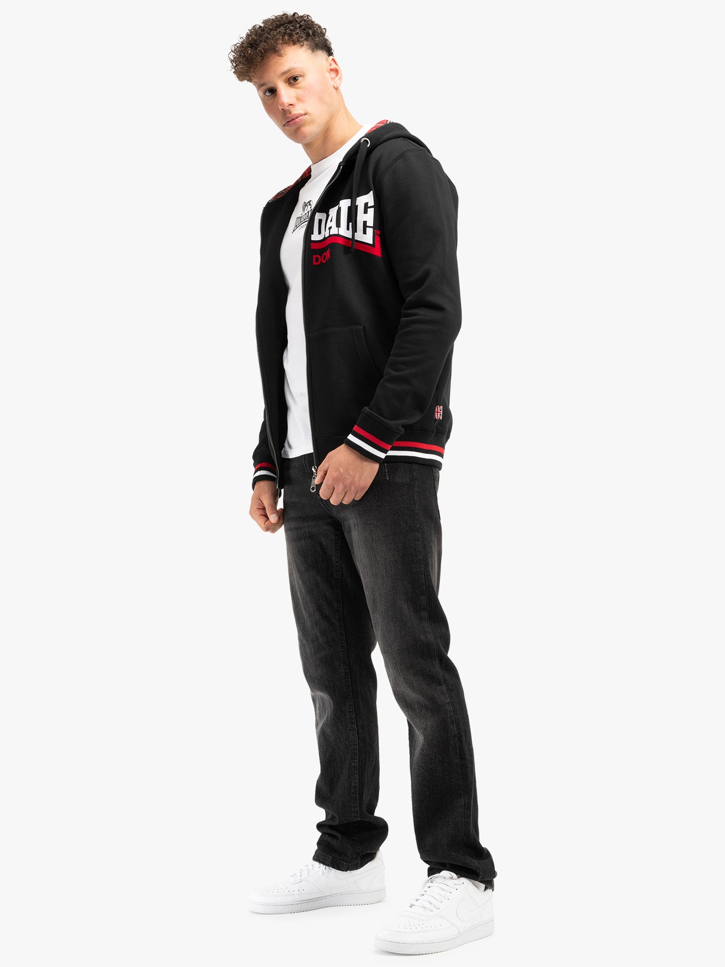 Lonsdale 117081 Nateby Kapuzensweatjacke Schwarz