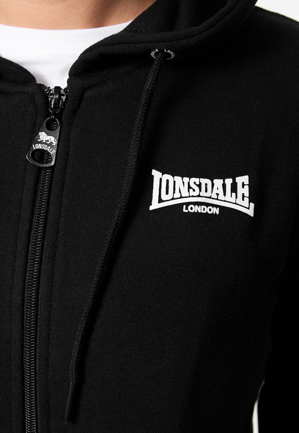 Lonsdale London 117084 Ladies Calder Vale Kapuzensweatjacke Schwarz