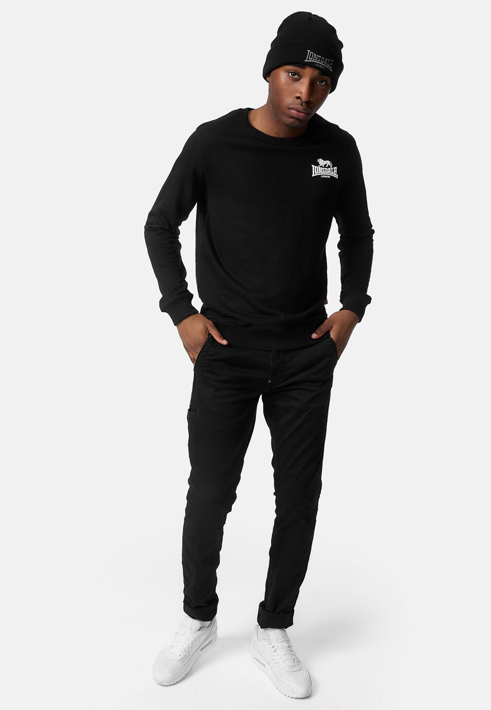 Lonsdale 117085 Longridge Sweatshirt Schwarz