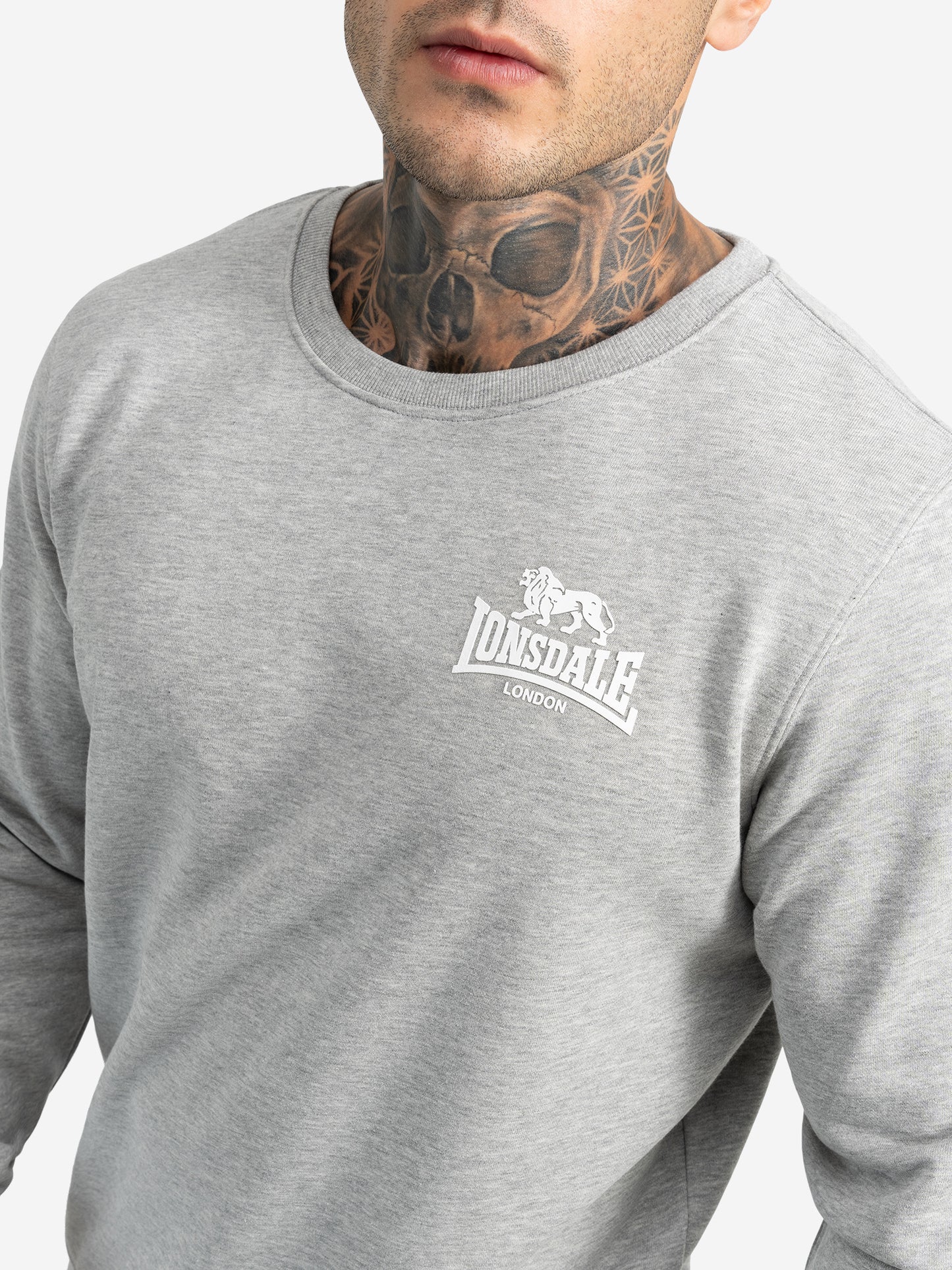 Lonsdale 117085 Longridge Sweatshirt Marl Grey