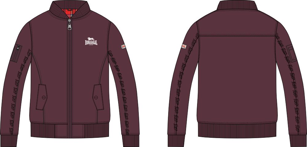 Lonsdale 117090 Tern Hill Jacke Oxblood
