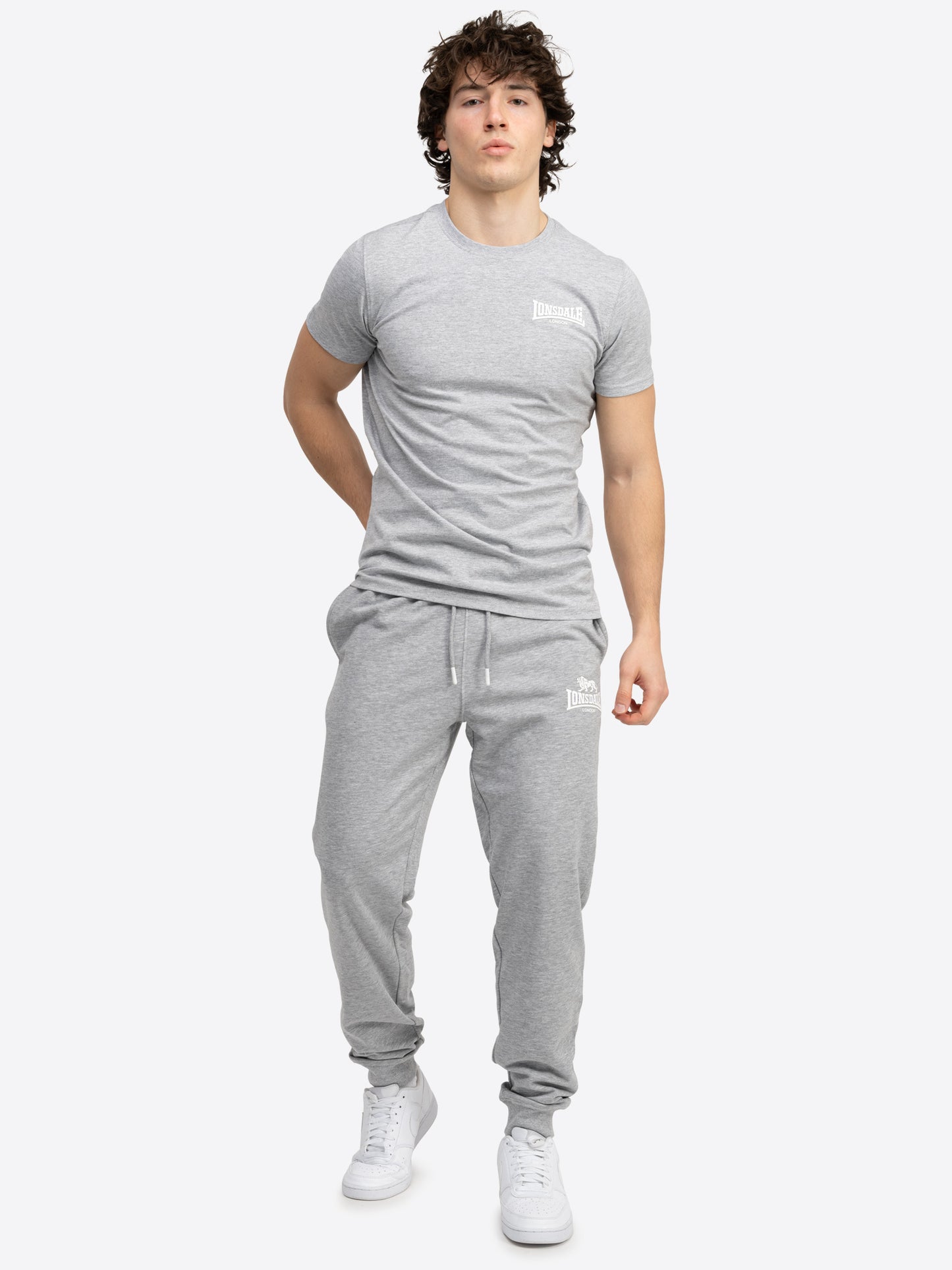Lonsdale 117107 Pilsdon Jogginghose Marl Grey