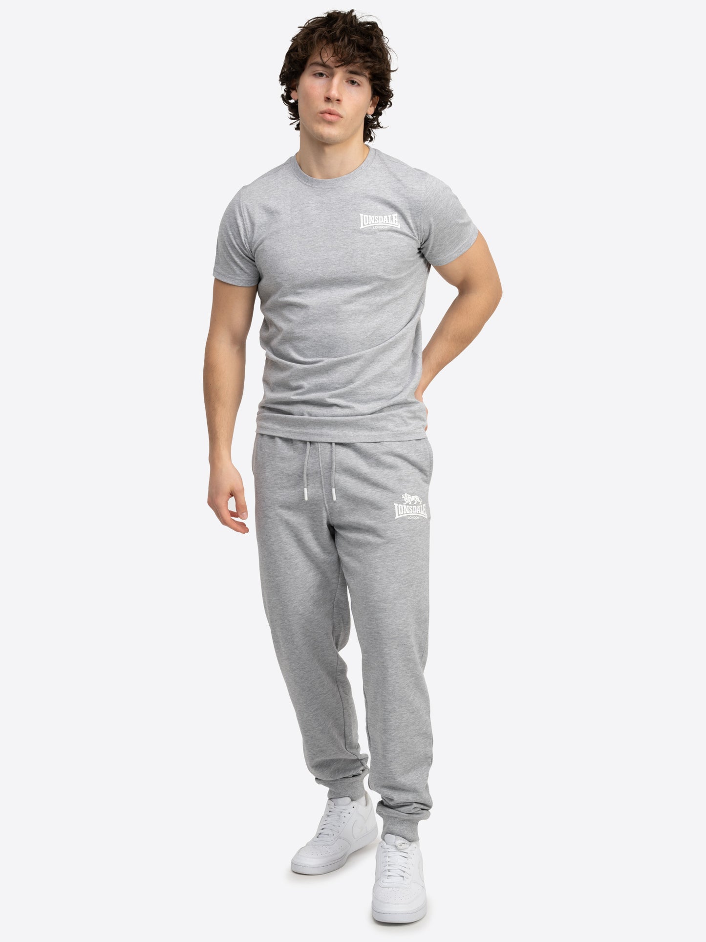 Lonsdale 117107 Pilsdon Jogginghose Marl Grey
