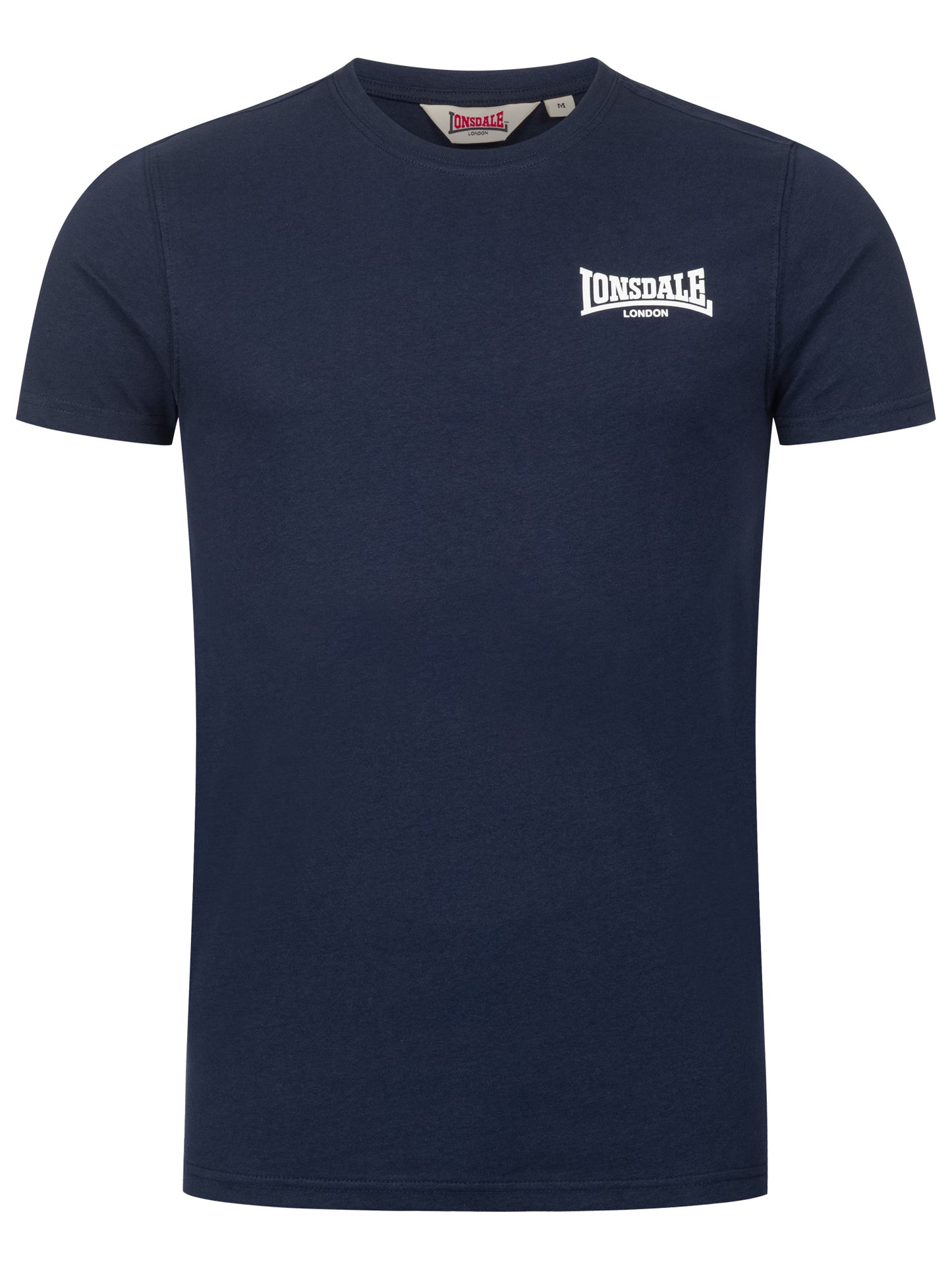 Lonsdale Elmdon Herren T-Shirt Navy in Slim-Fit mit 3D-Gummidruck auf der Brust.