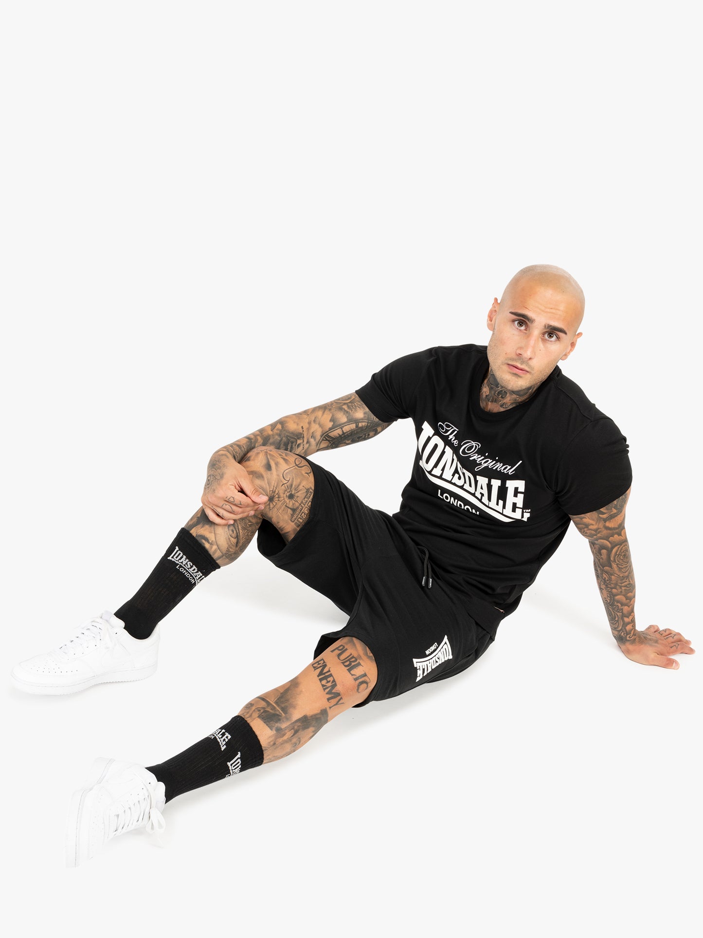 Lonsdale 117111 Fringford Shorts Schwarz