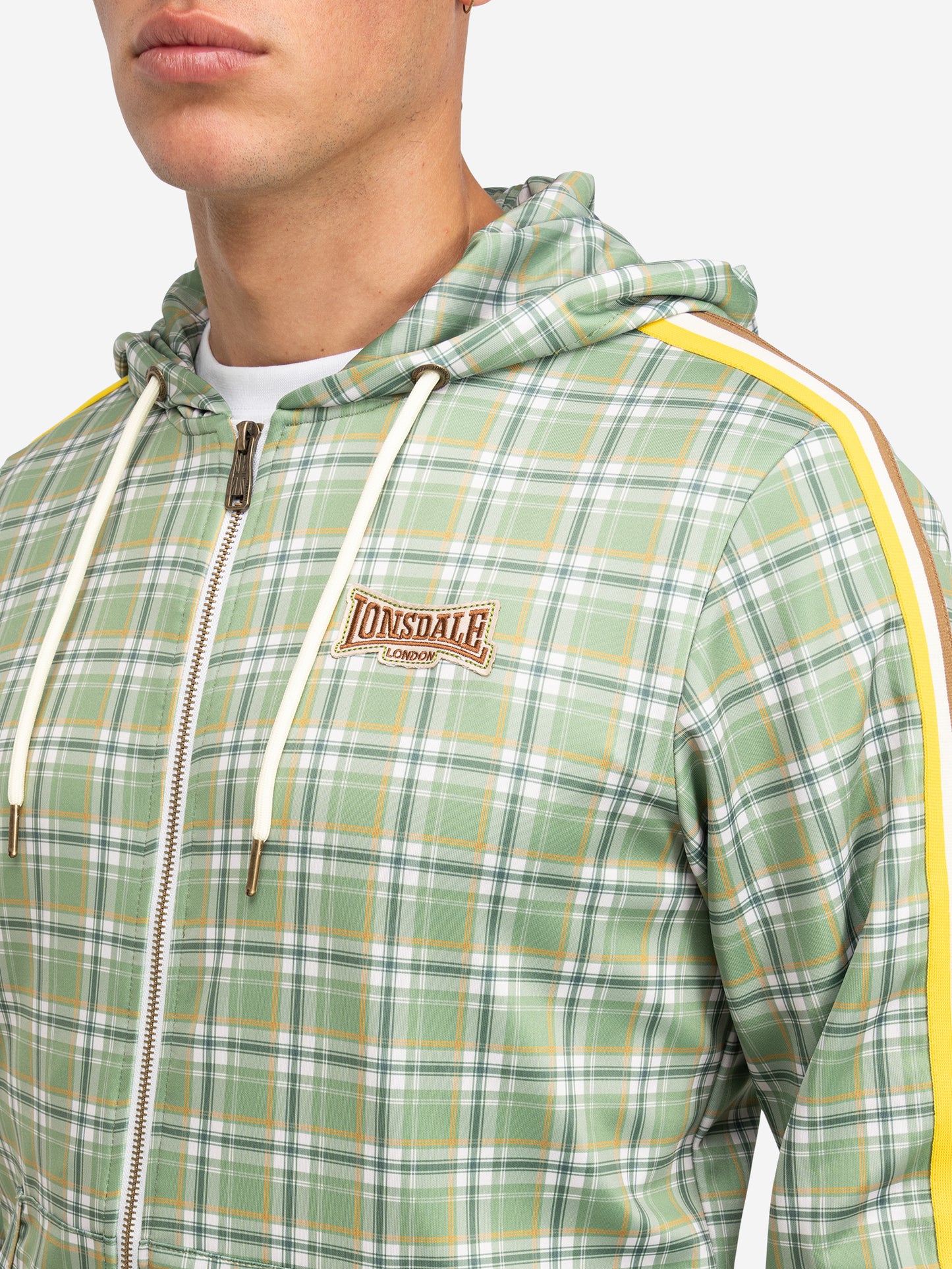 Lonsdale 117117 Littlestone Jogginganzug Grün/Gelb/Ecru