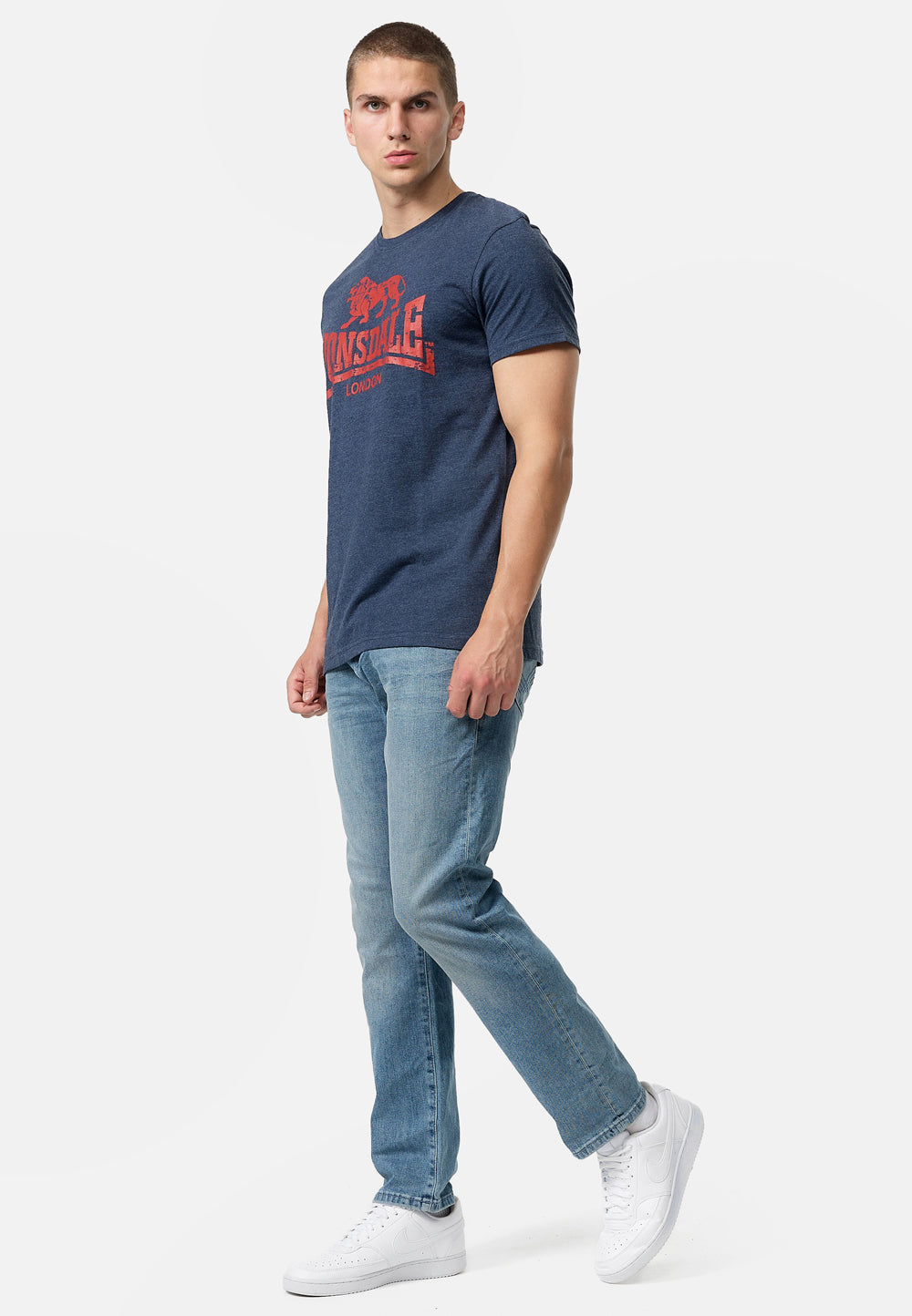 Lonsdale 117119 Silverhill T-Shirt Marl Navy