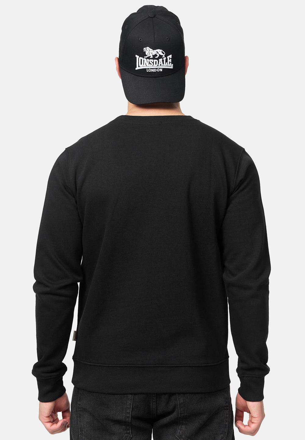 Lonsdale 117136 Lympstone Sweatshirt Schwarz