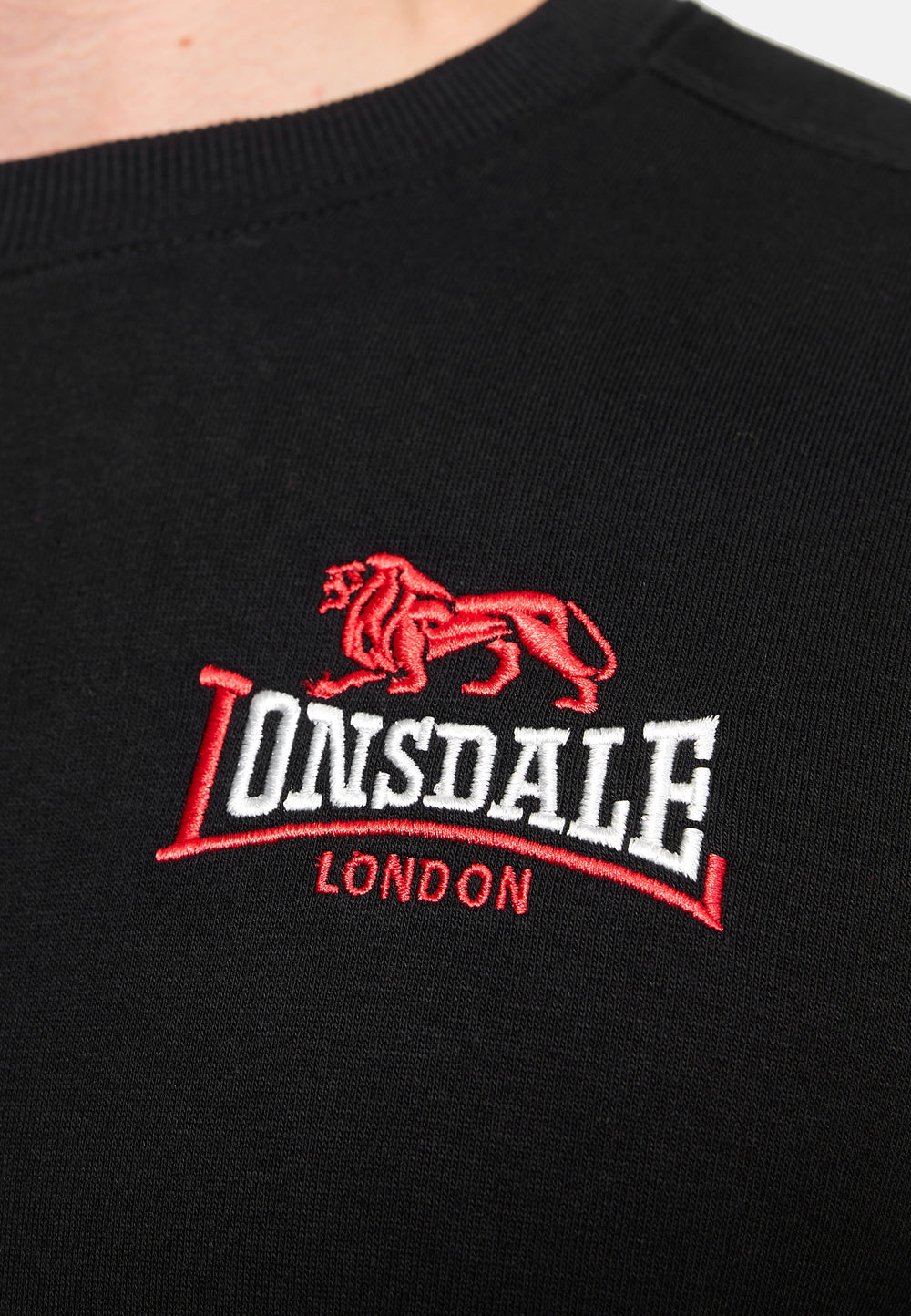 Lonsdale 117136 Lympstone Sweatshirt Schwarz