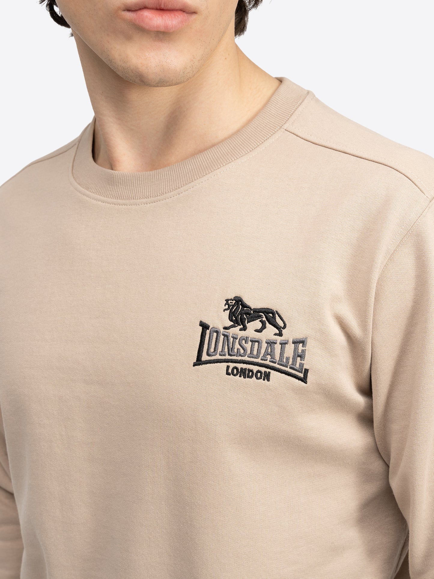 Lonsdale 117136 Lympstone Sweatshirt Sand