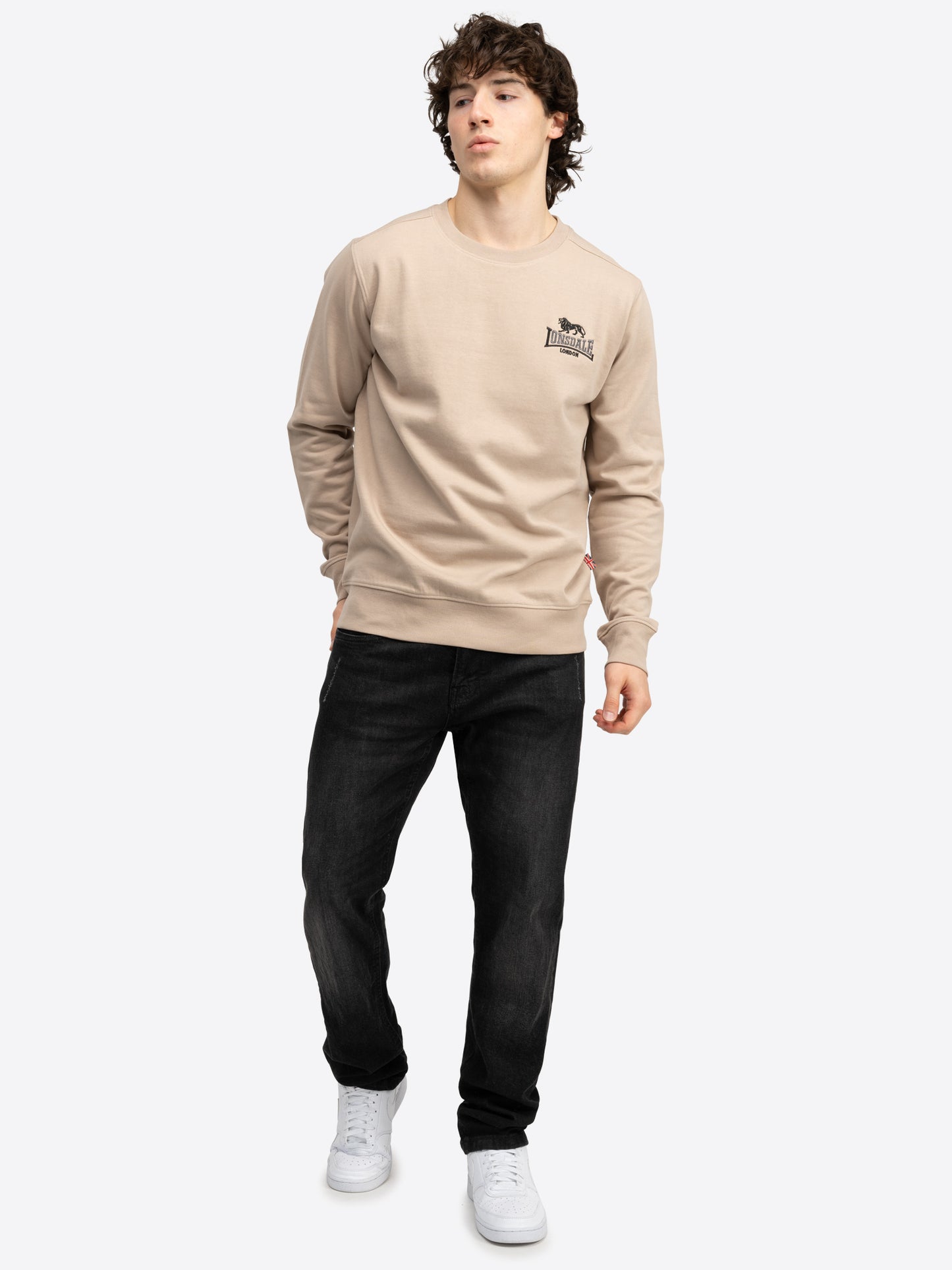 Lonsdale 117136 Lympstone Sweatshirt Sand