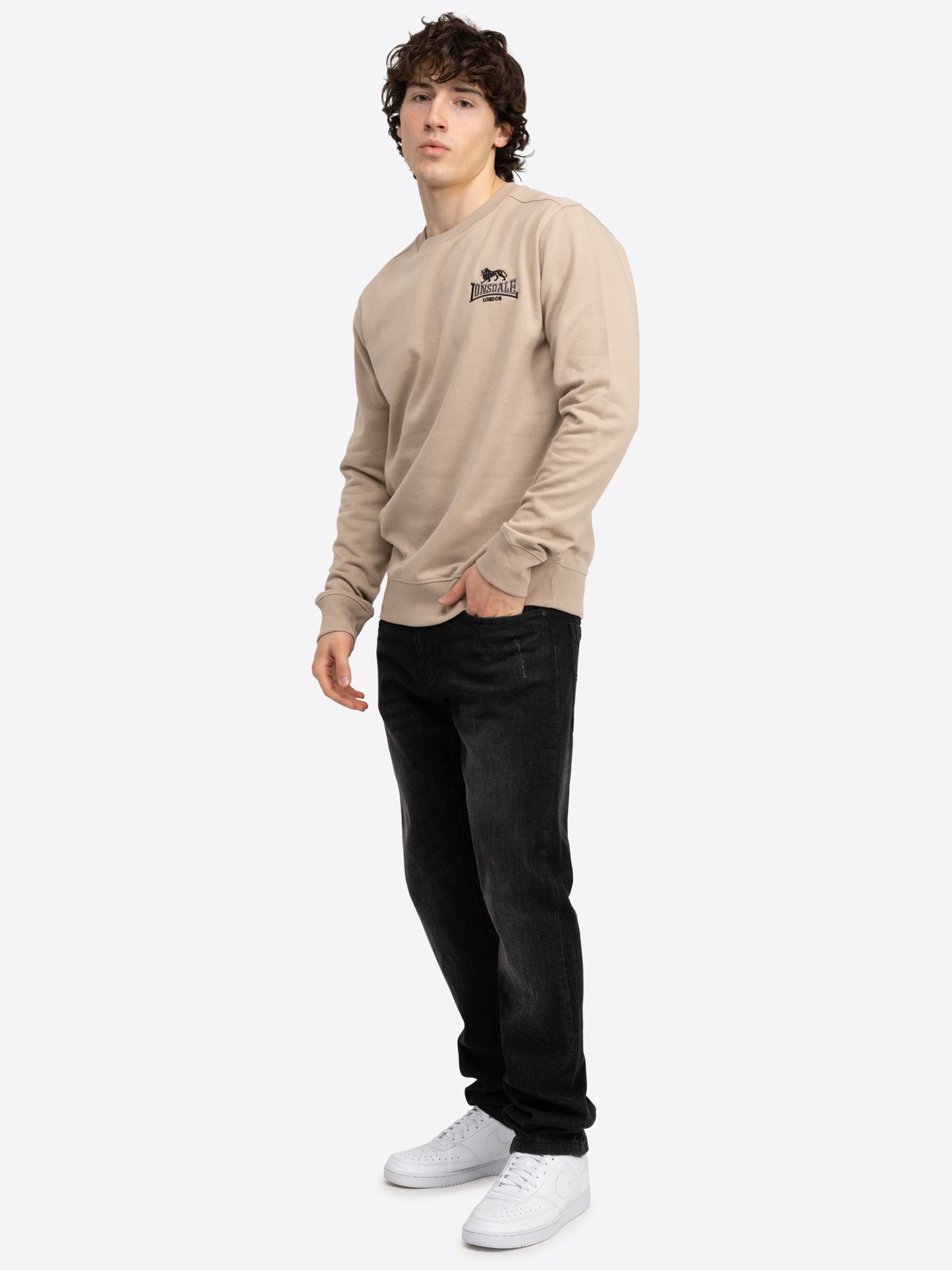 Lonsdale 117136 Lympstone Sweatshirt Sand