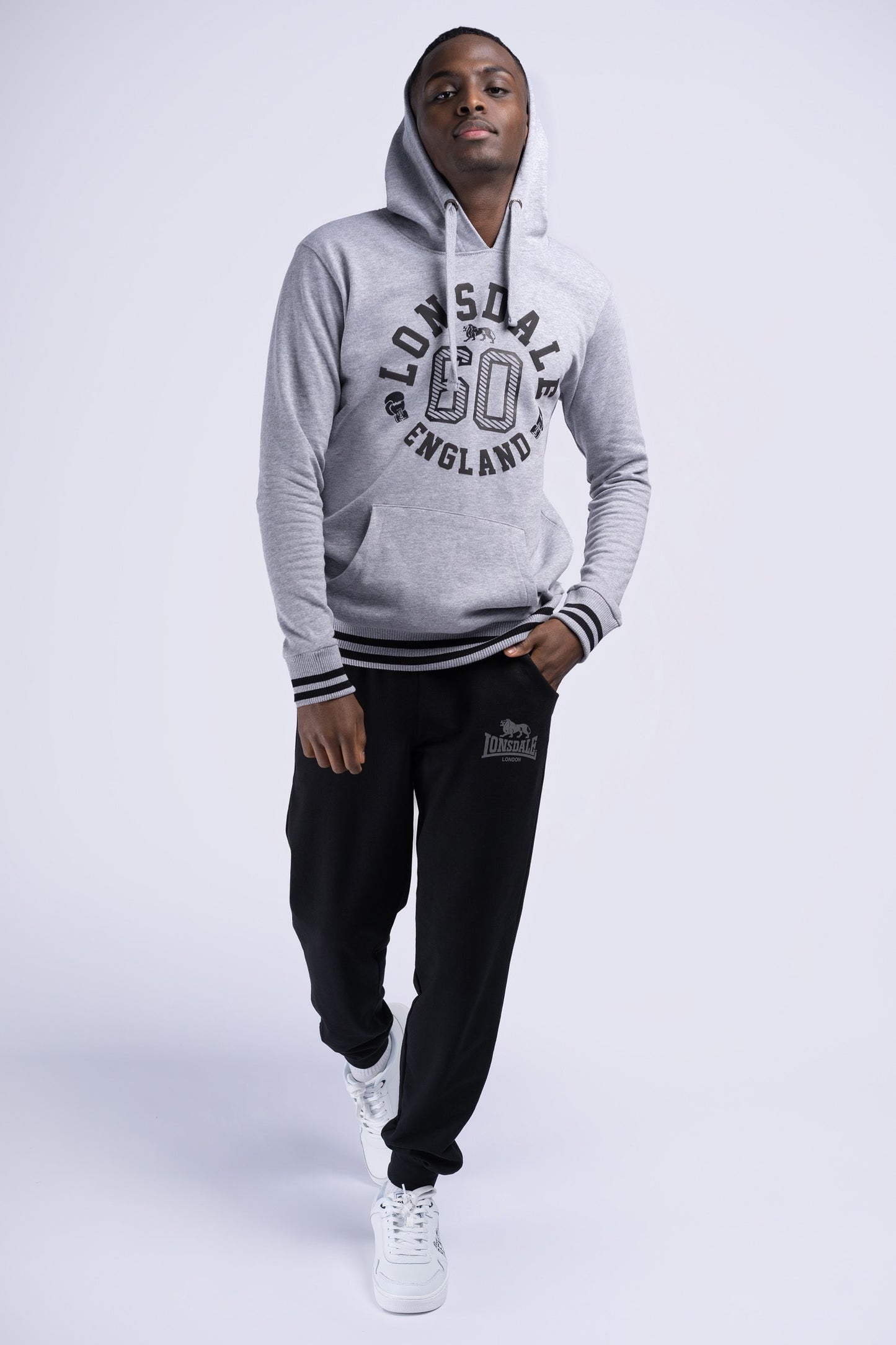 Lonsdale 117139 Mamhead Kapuzenpullover Grau