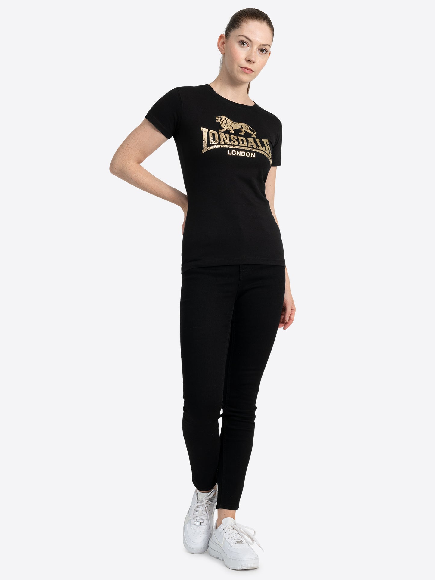 Lonsdale London 117169 Ladies Bantry T-Shirt Schwarz