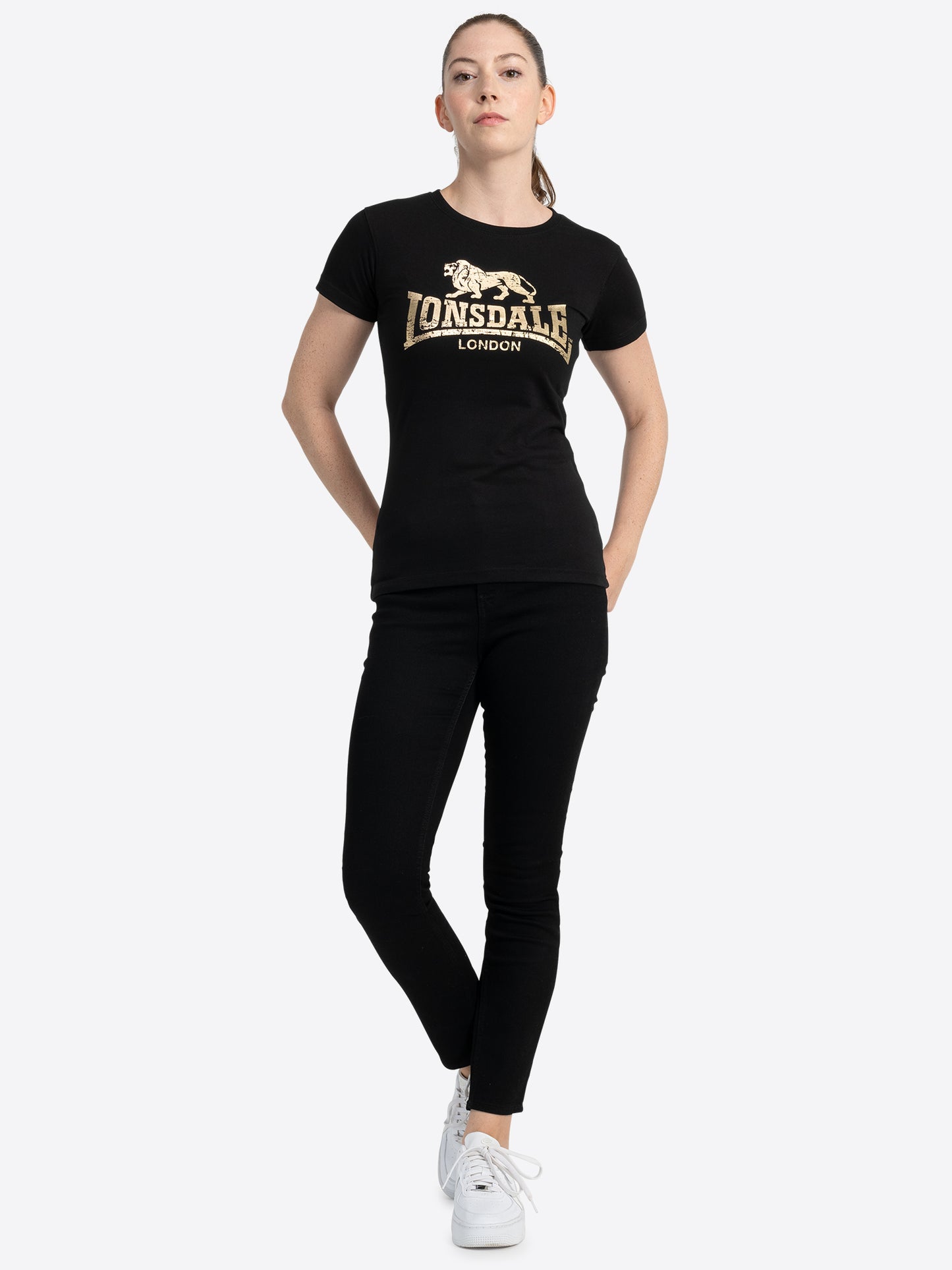 Lonsdale London 117169 Ladies Bantry T-Shirt Schwarz