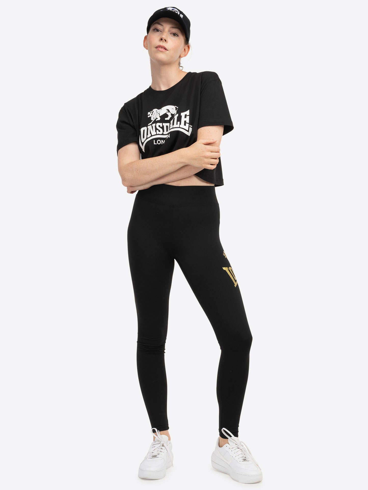 Lonsdale 117181 Ladies Aglish Leggins Schwarz