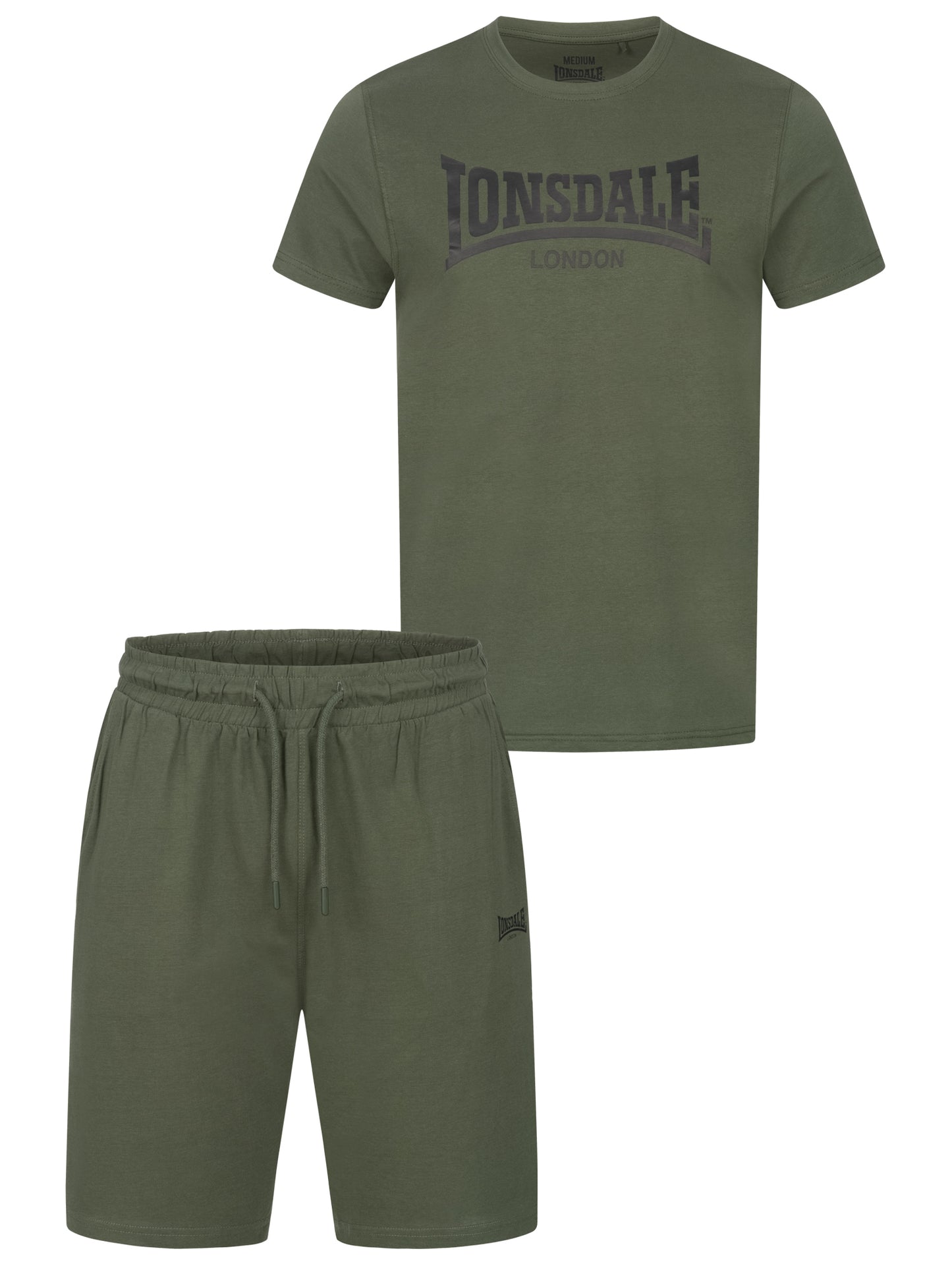 Lonsdale 117193 Moy T-Shirt/Short Set Olive