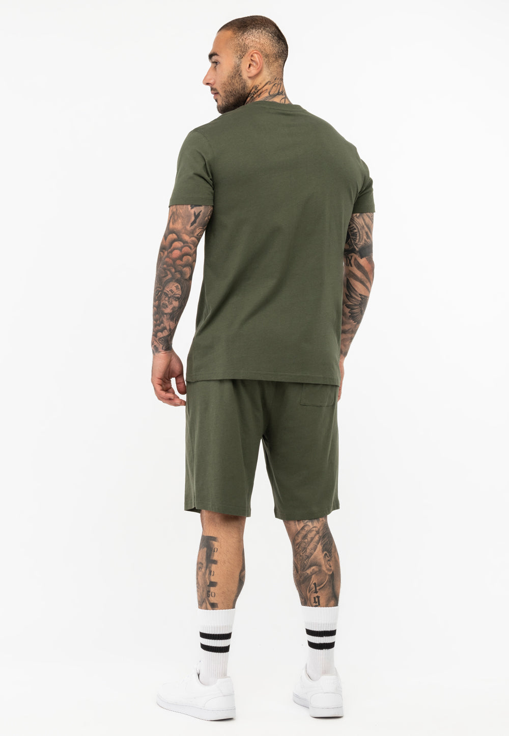 Lonsdale 117193 Moy T-Shirt/Short Set Olive