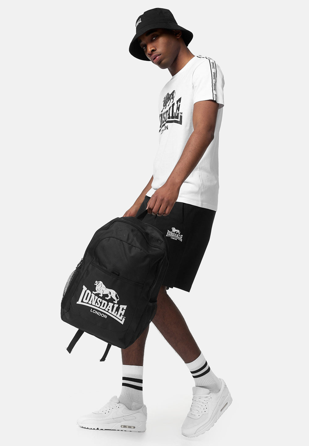 Lonsdale 117217 Rucksack Schwarz/Weiss