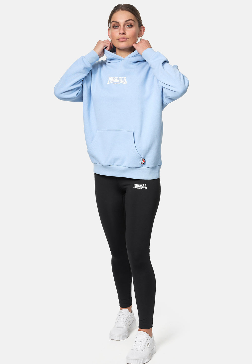 Lonsdale London 117262 Ladies Kilmote Kapuzenpullover Pastel Blau