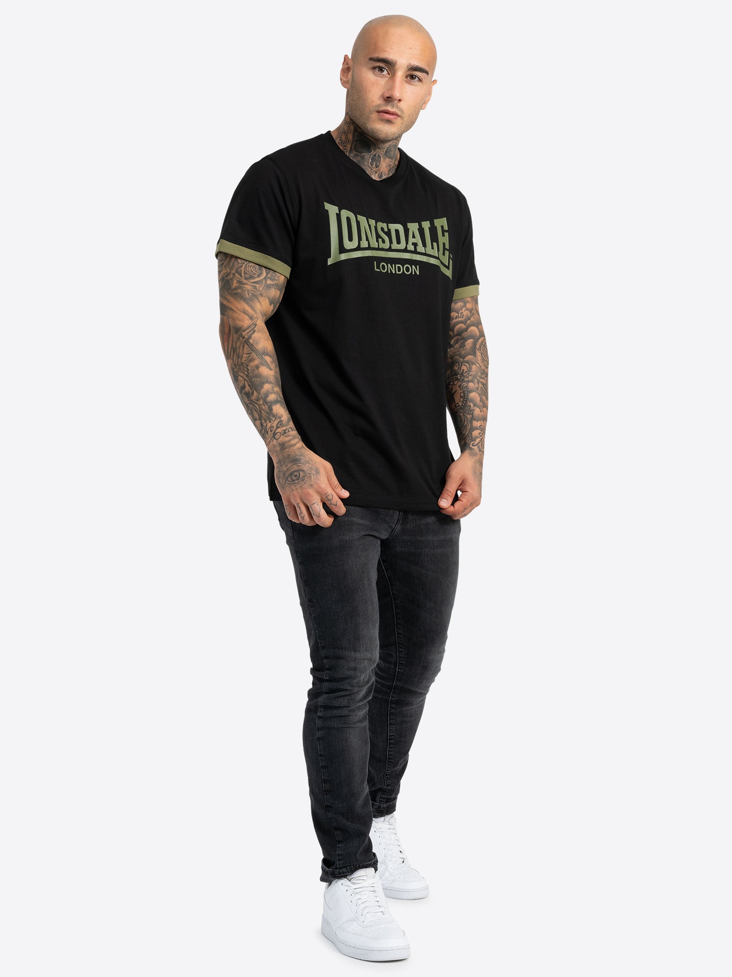 Lonsdale 117308 Townhead T-Shirt Schwarz