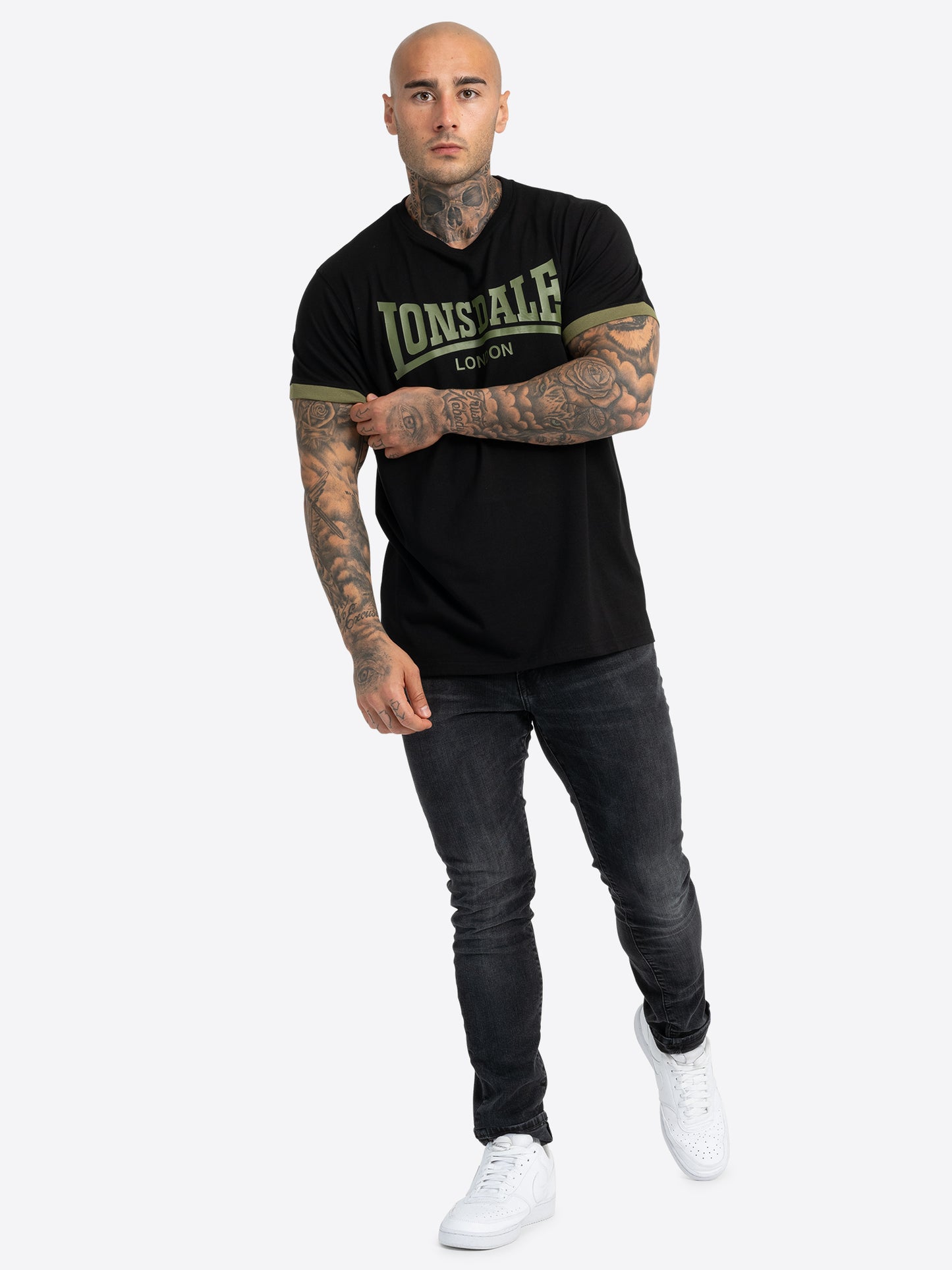 Lonsdale 117308 Townhead T-Shirt Schwarz