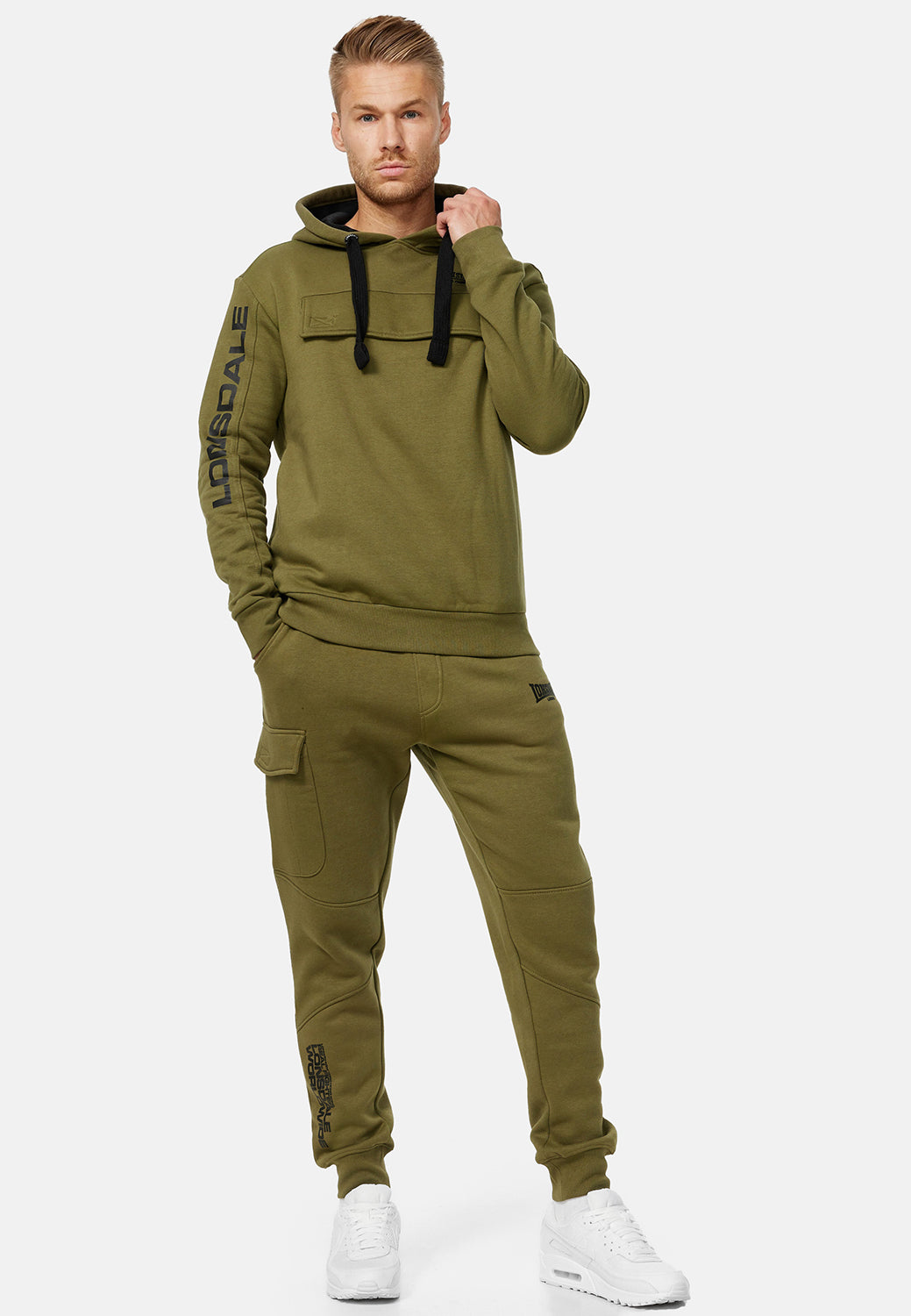 Lonsdale 117309 Rushen Kapuzensweatshirt Olive