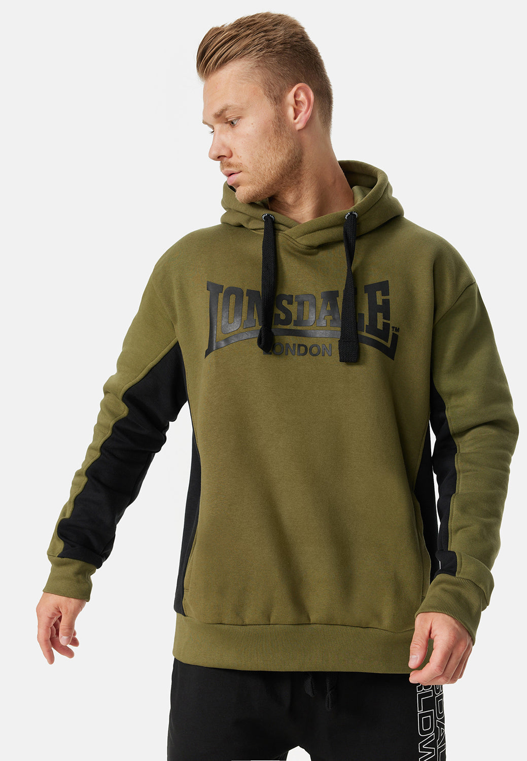 Lonsdale 117310 Balmullo Kapuzensweatshirt Olive