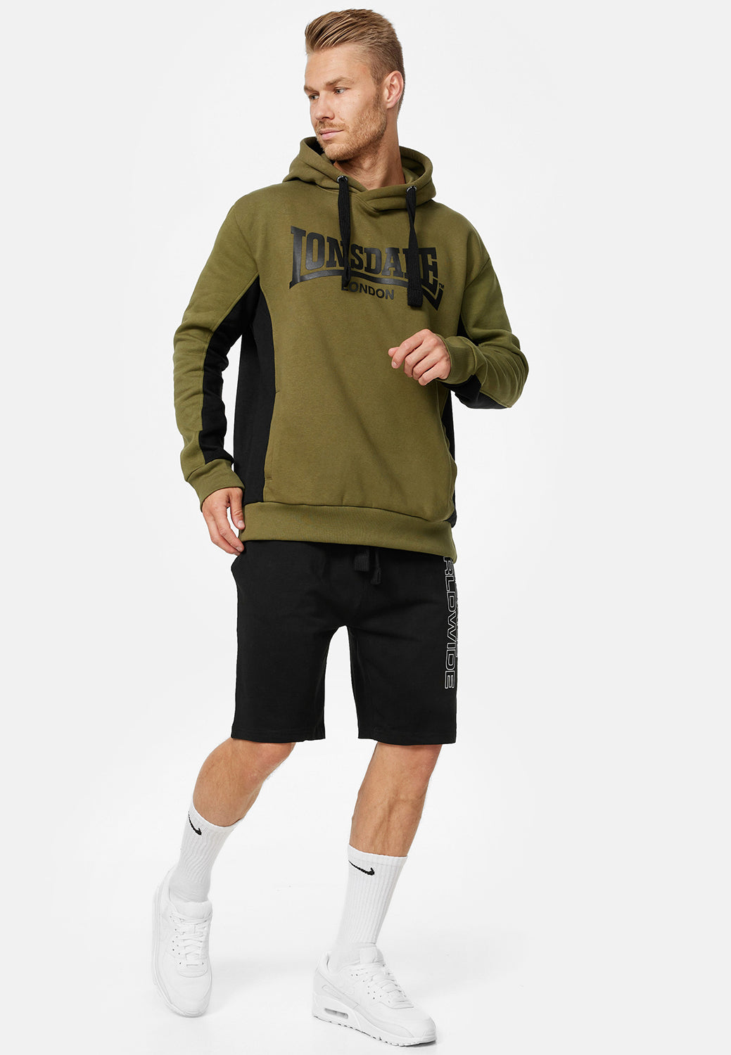 Lonsdale 117310 Balmullo Kapuzensweatshirt Olive