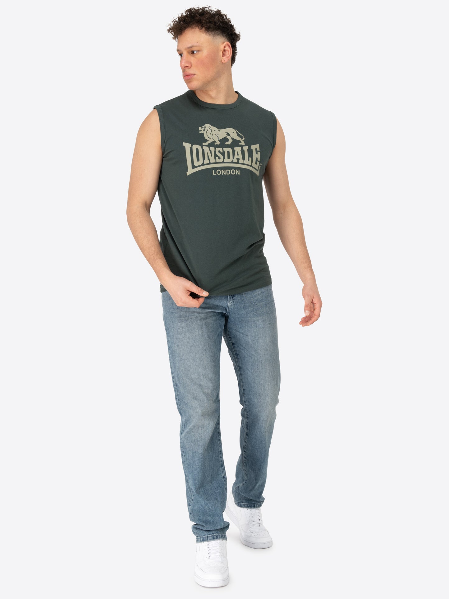 Lonsdale 117332 Clopton Singlet Grün