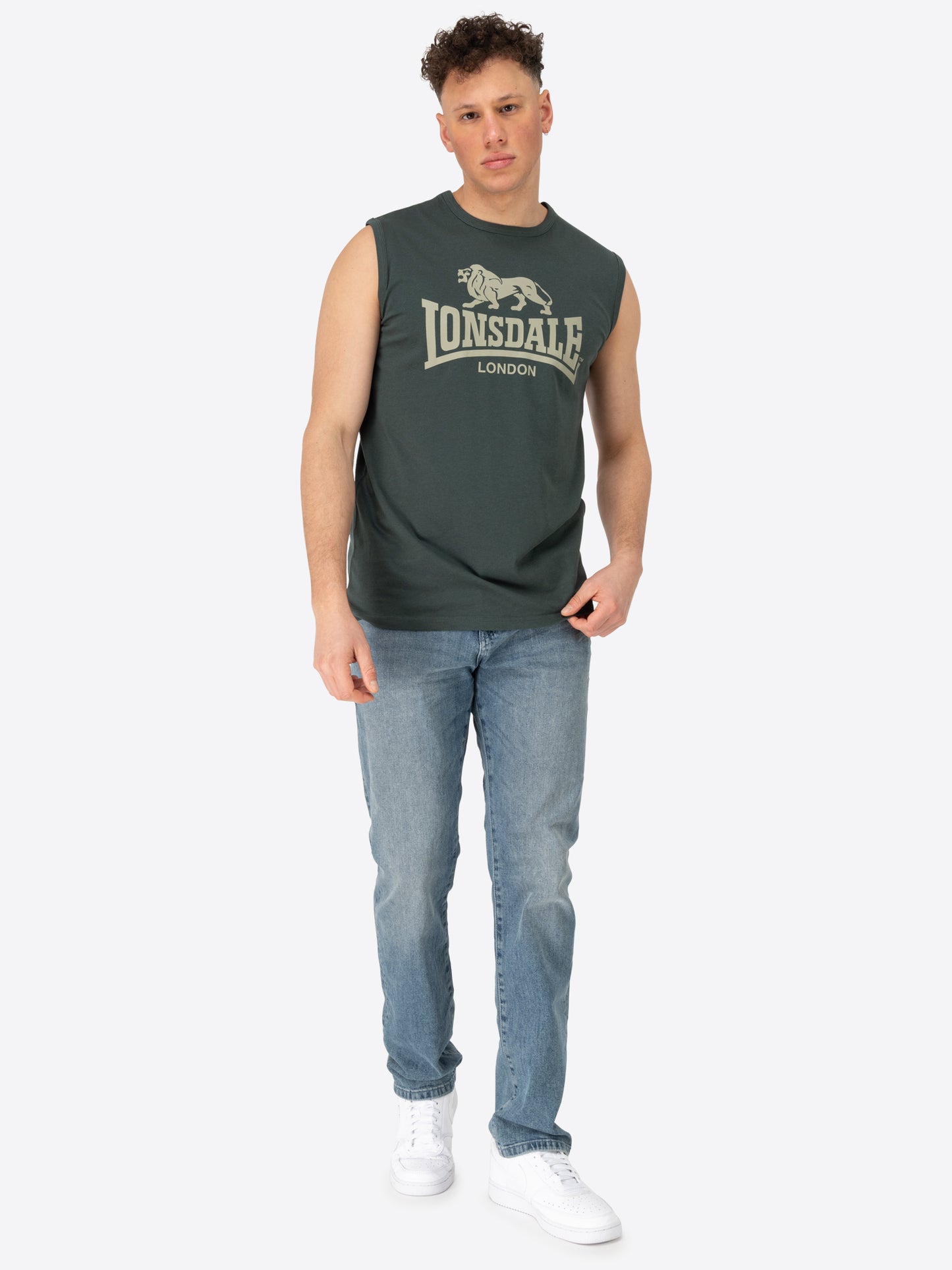Lonsdale 117332 Clopton Singlet Grün