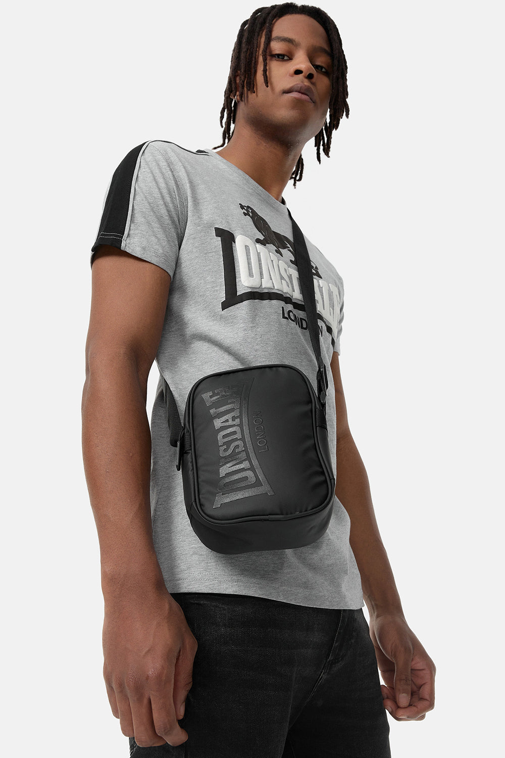 Lonsdale 117338 Bordley Cross-Body Tasche Schwarz