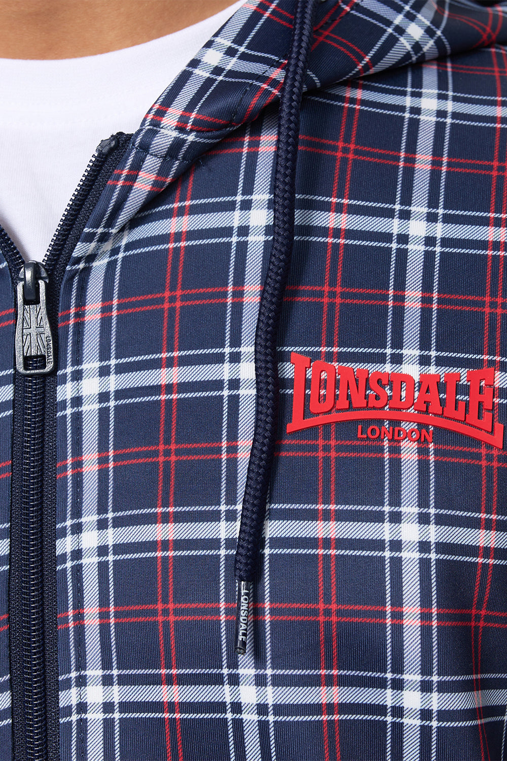Lonsdale 117344 Orbost Jogginganzug Navy/Rot/Weiss